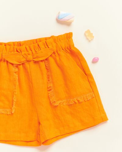 Shorts in puro lino IANA detail 1