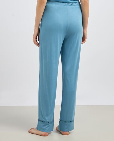 Pantalone lungo pigiama con pizzo donna detail 1