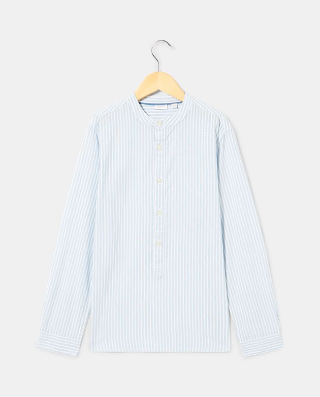 Camicia coreana in misto lino ragazzo carousel 0