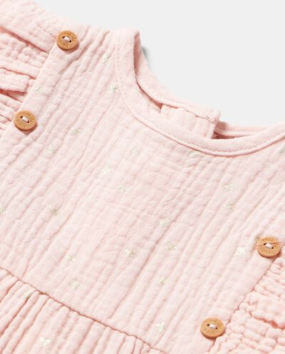 Pagliaccetto in puro cotone con rouches neonata detail 1
