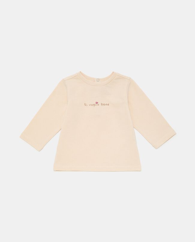 T-shirt a manica lunga in cotone elasticizzato neonata carousel 0