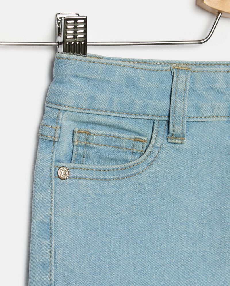 Shorts in jeans con sfrangiature in misto cotone bambina single tile 1 