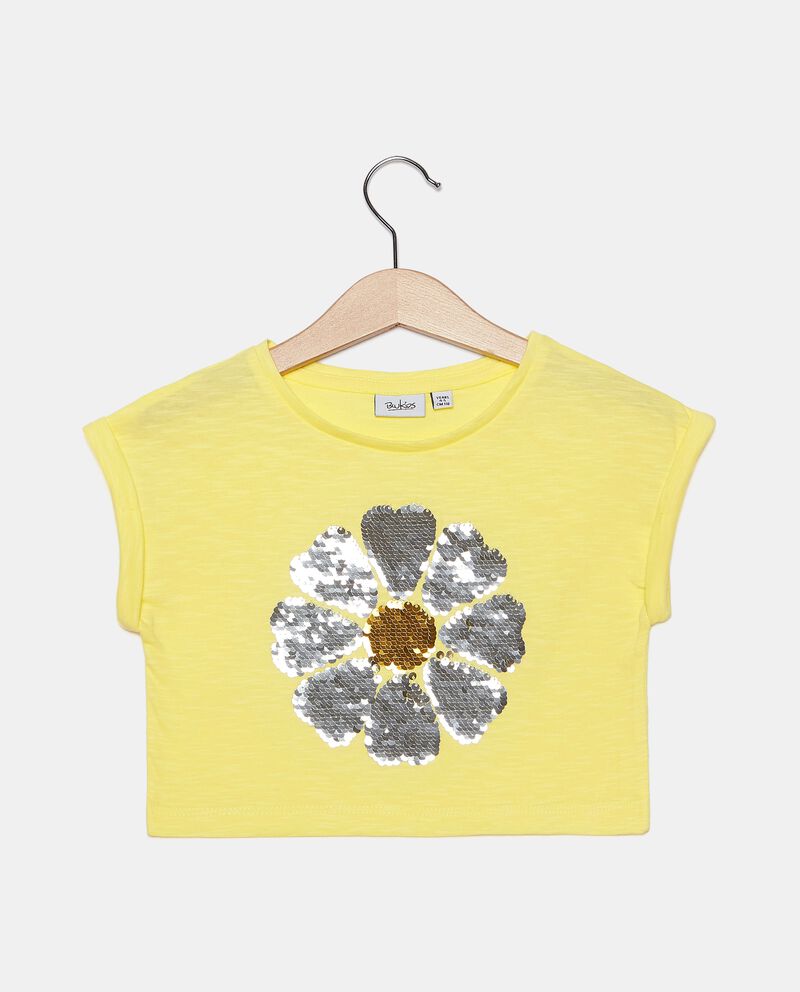 T-shirt malfilé cropped in jersey bambina cover