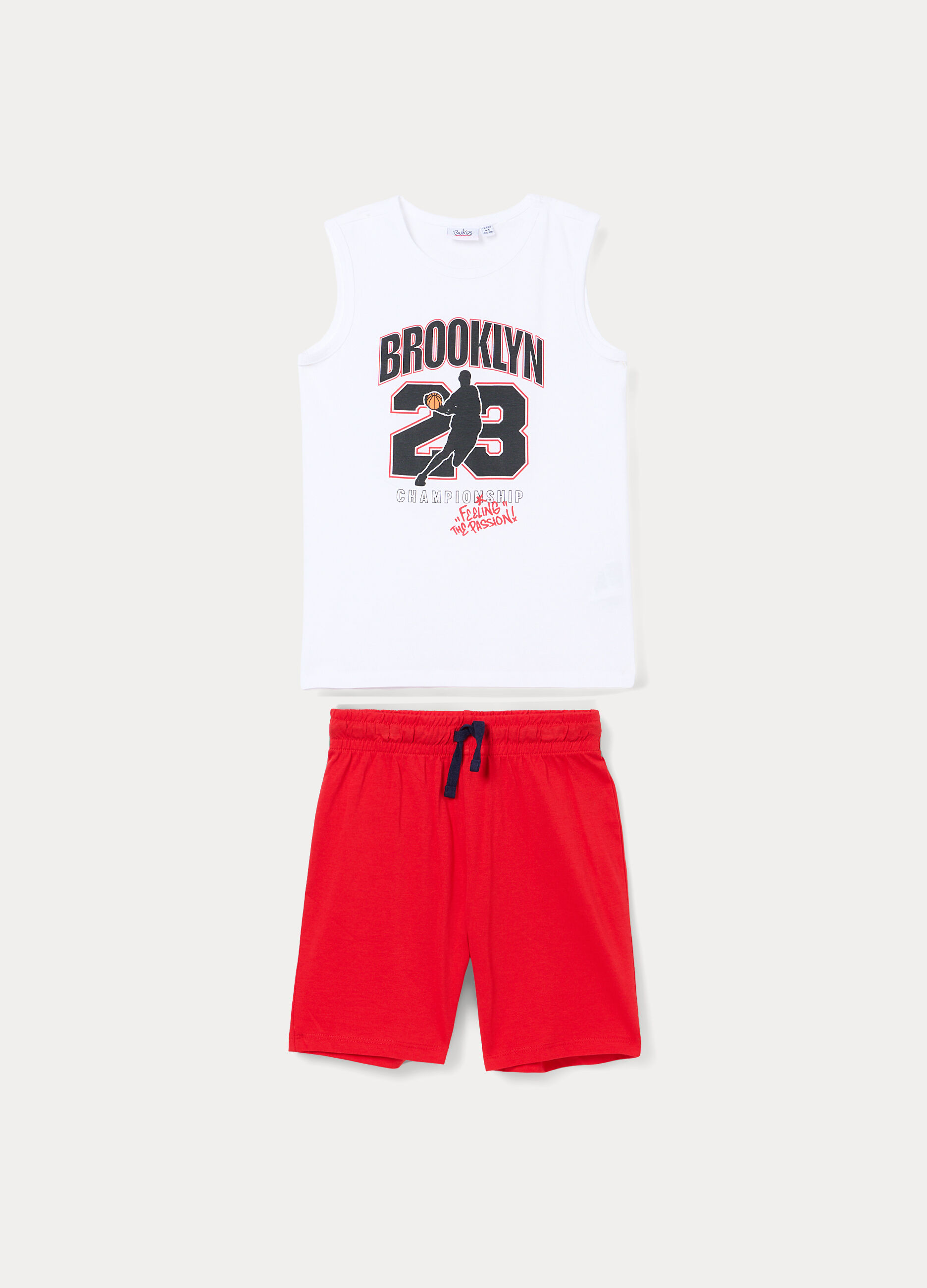 Jogging set in jersey di puro cotone bambino_0