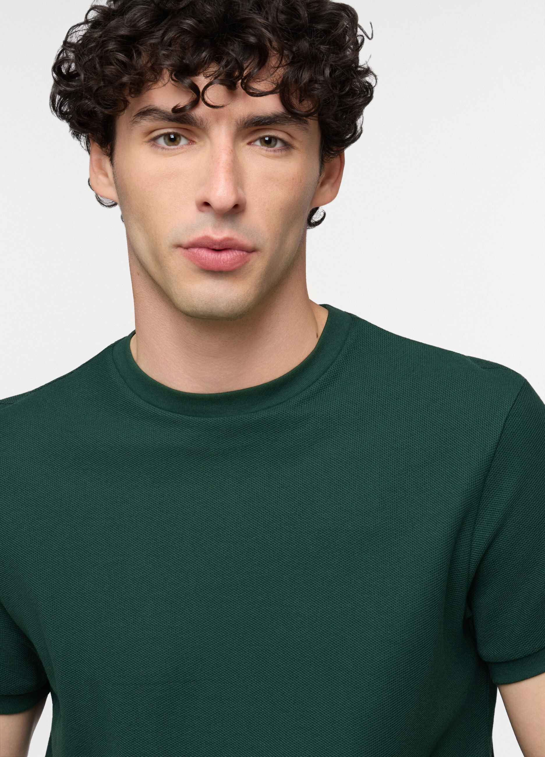 T-shirt in piquet di cotone uomo