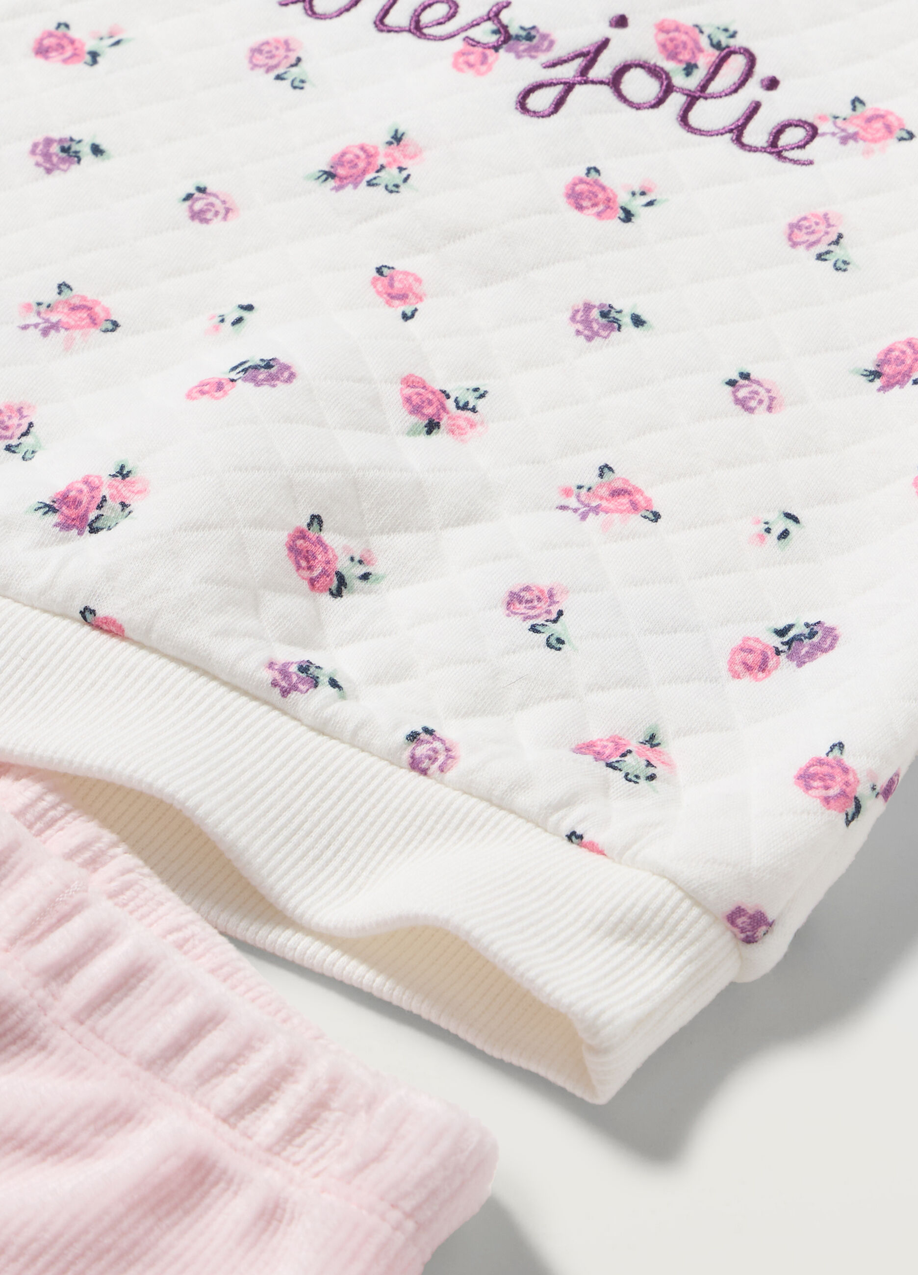 Jogging set in cotone matelassé neonata_1