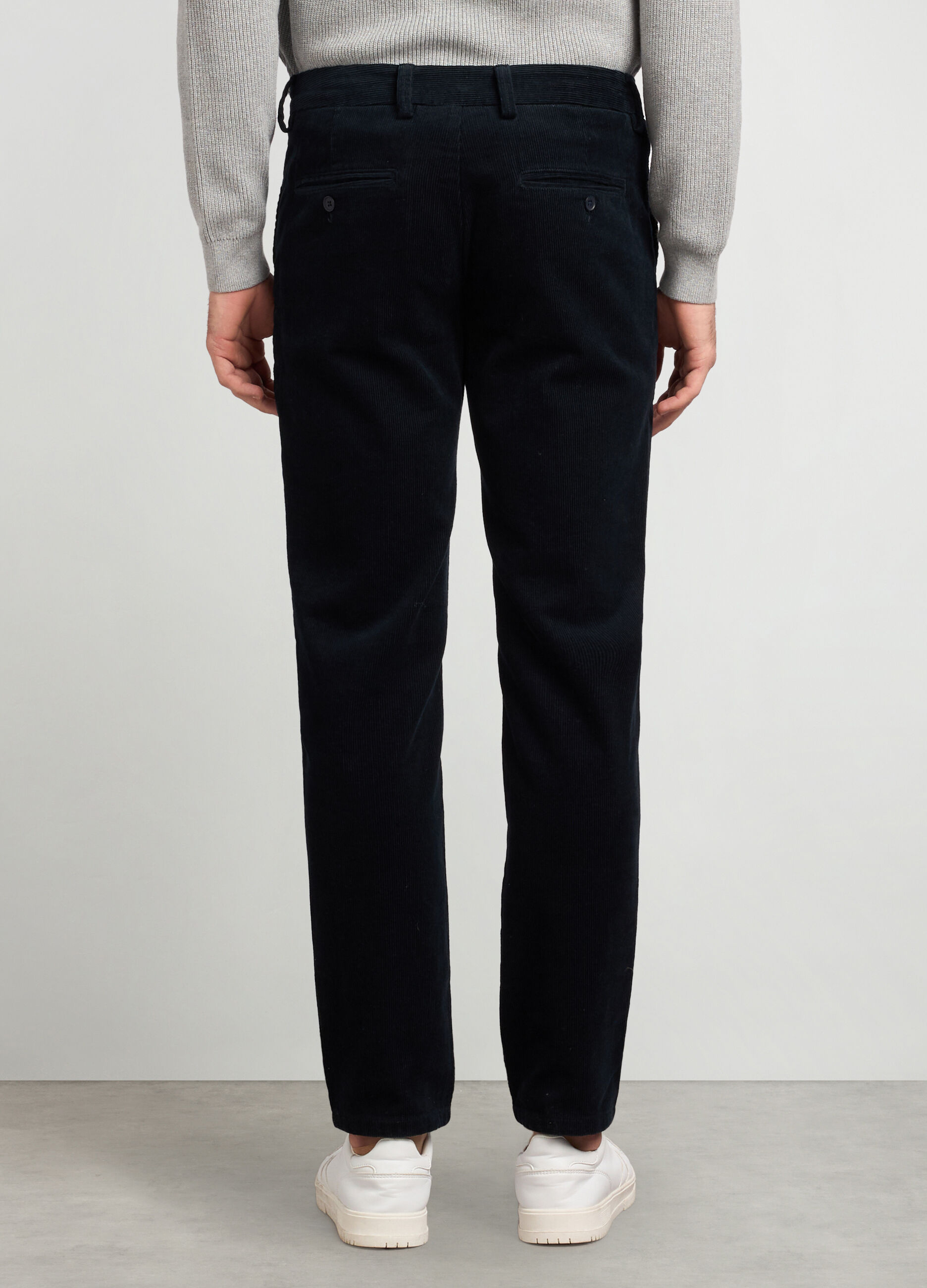 Pantaloni chino regular fit in velluto a coste uomo_1