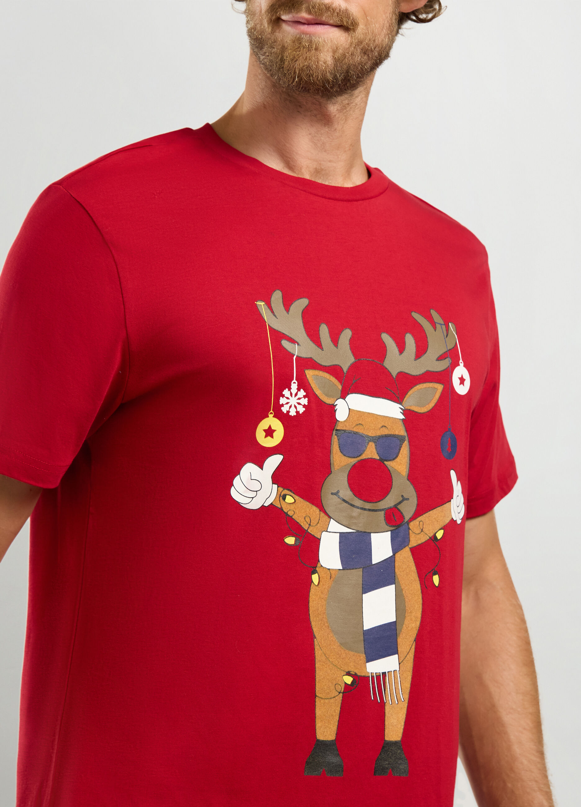 T-shirt con stampa in puro cotone uomo_2