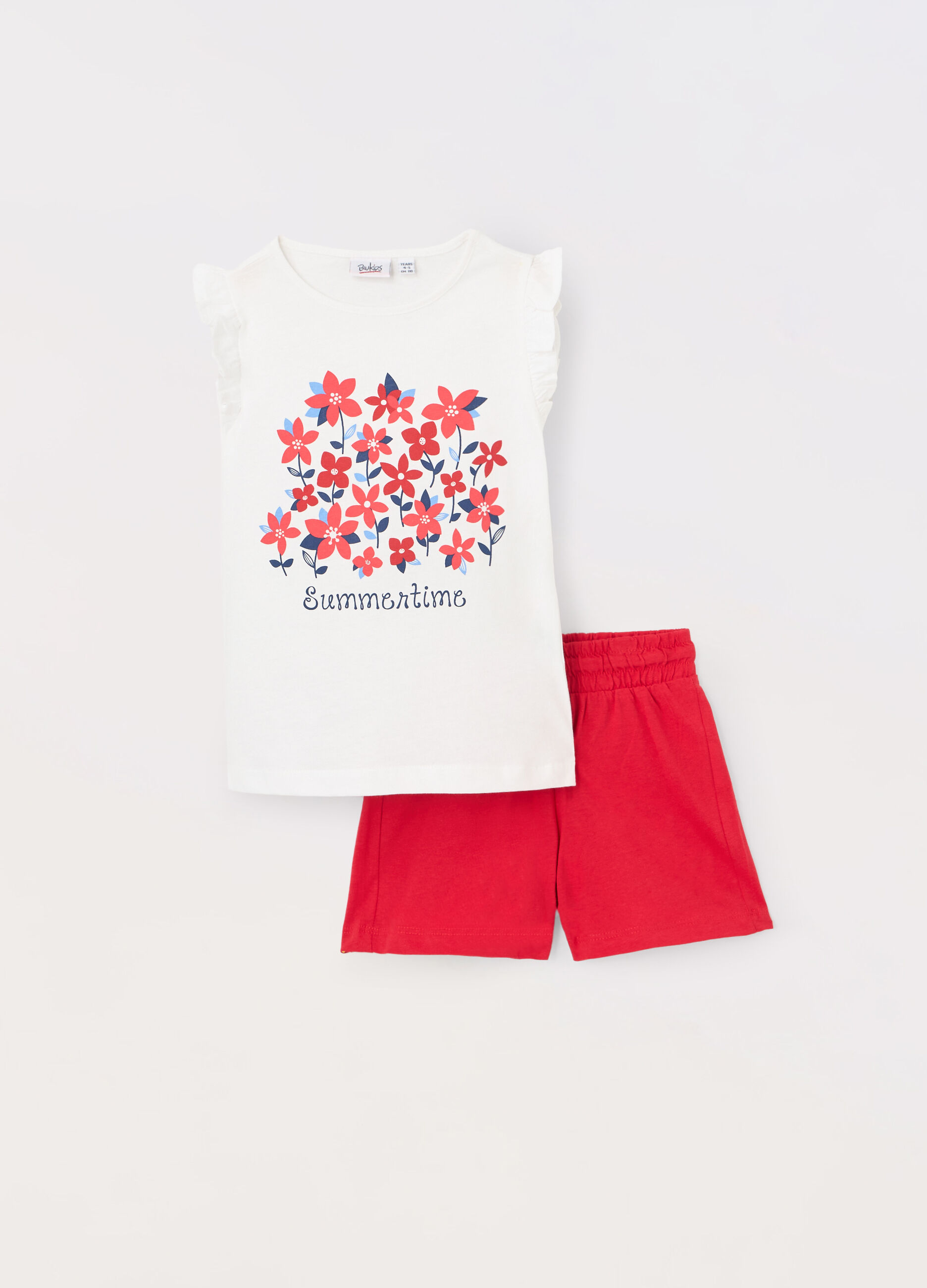Jogging set in jersey di puro cotone bambina_0