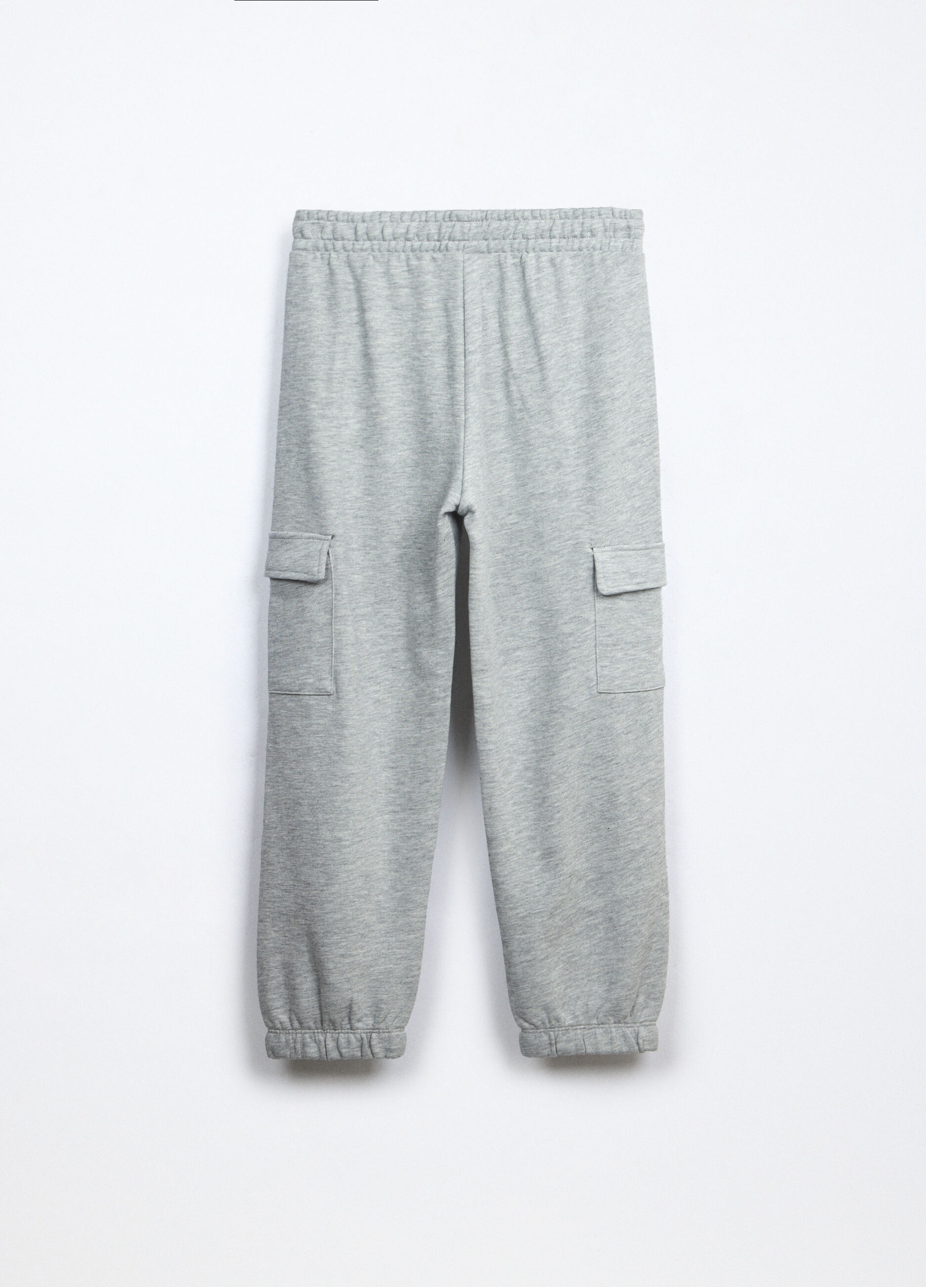 Jogger cargo in french terry ragazza_1