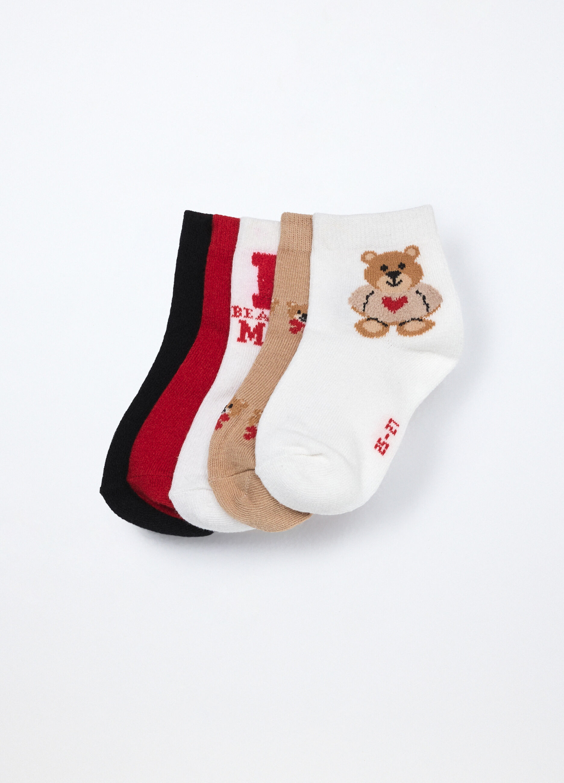 Pack 5 calze corte misto cotone bambina_0