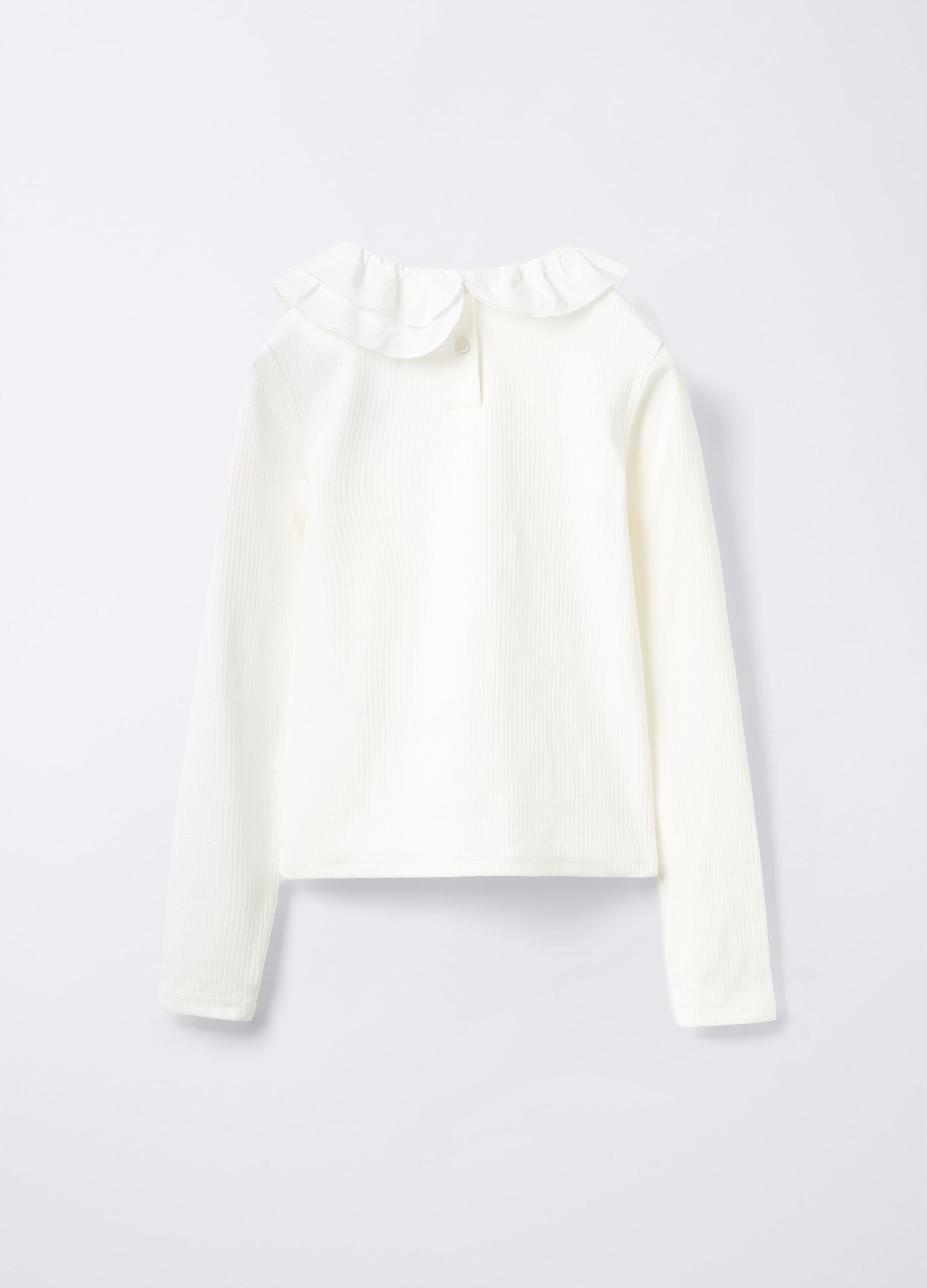 T-shirt in costina di cotone stretch Fit Slim bambina_1