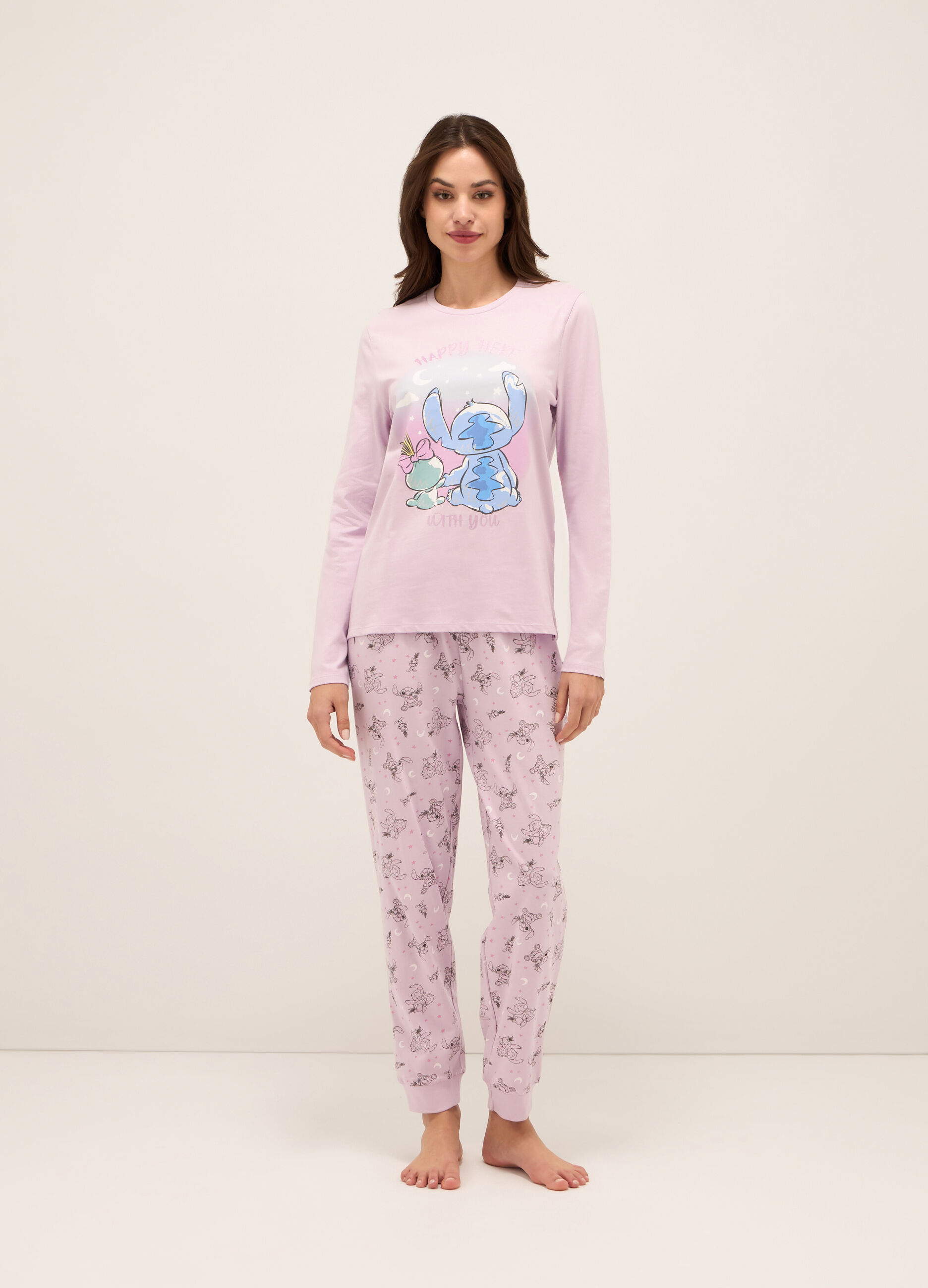 Set pigiama in jersey di puro cotone donna_0