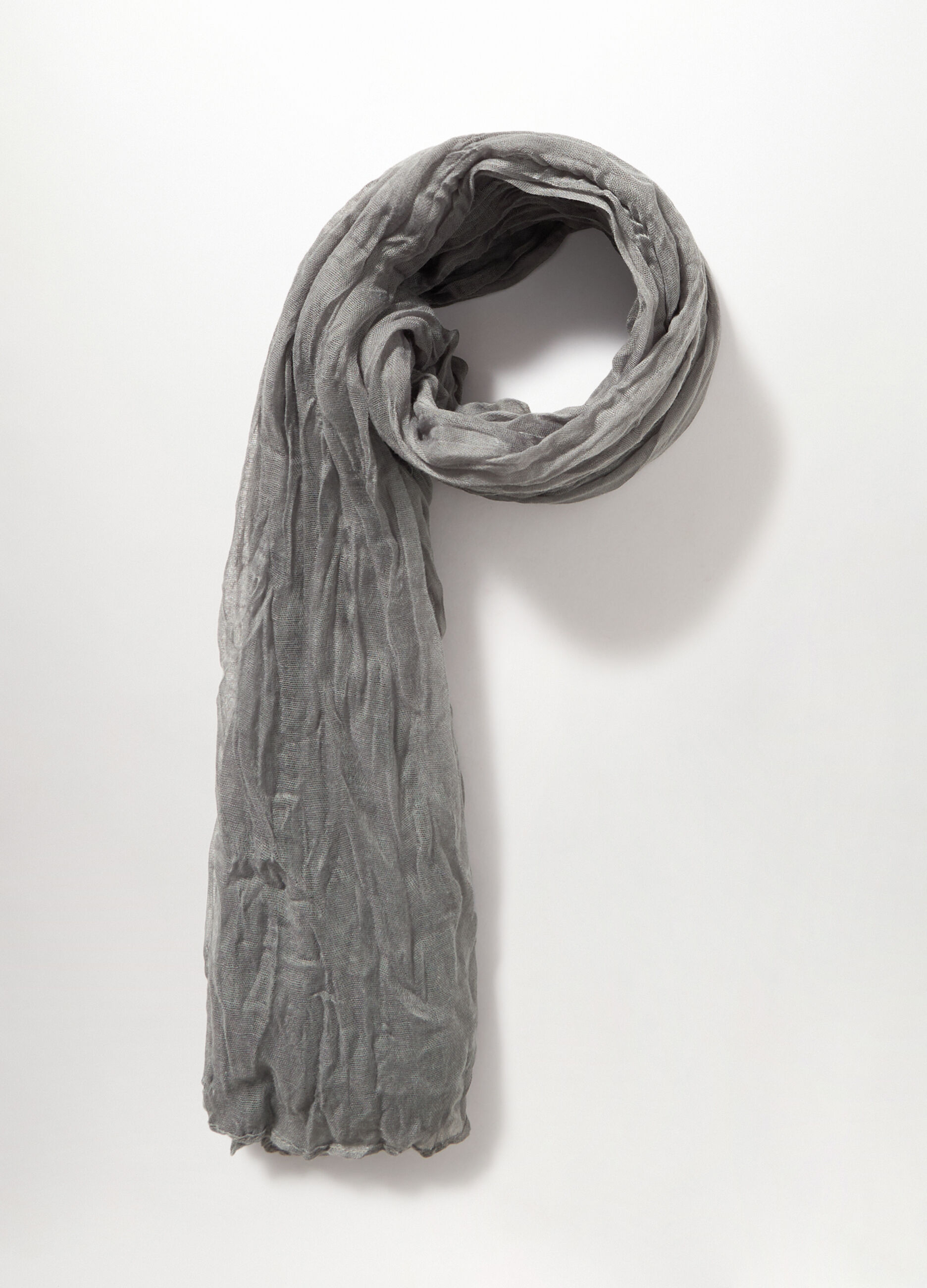 Foulard crinkle tinta unita donna_1