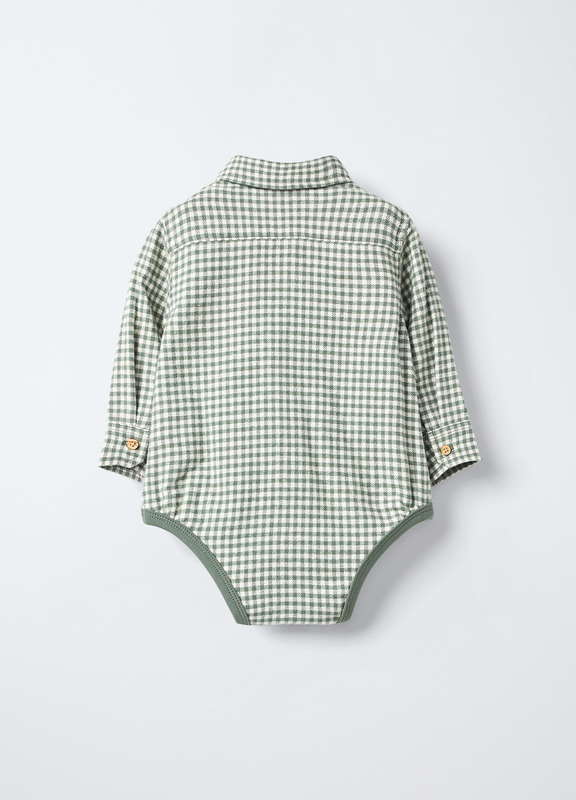 Body camicia in pura flanella di cotone neonato_1