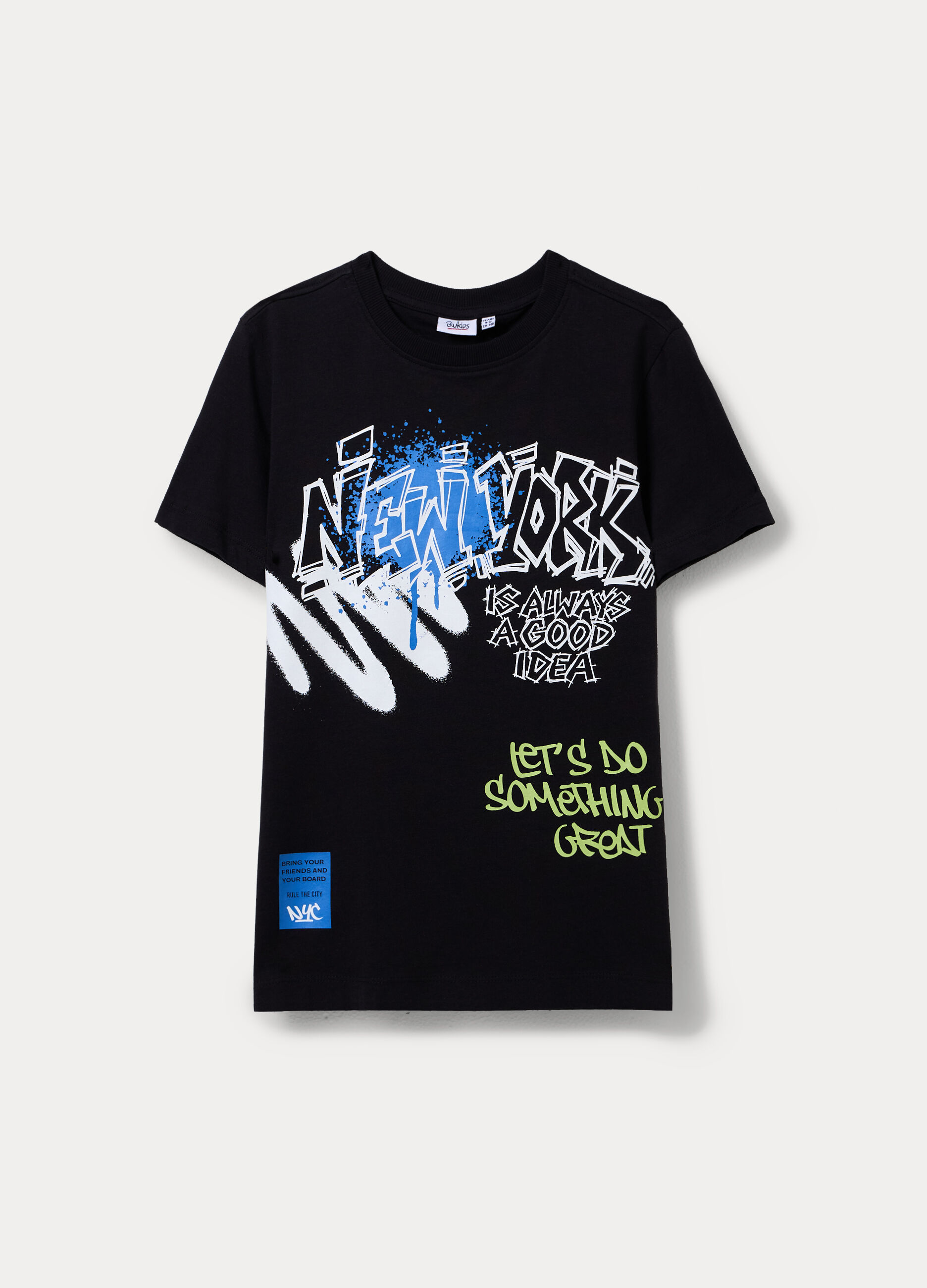 T-shirt girocollo in jersey di puro cotone ragazzo_0