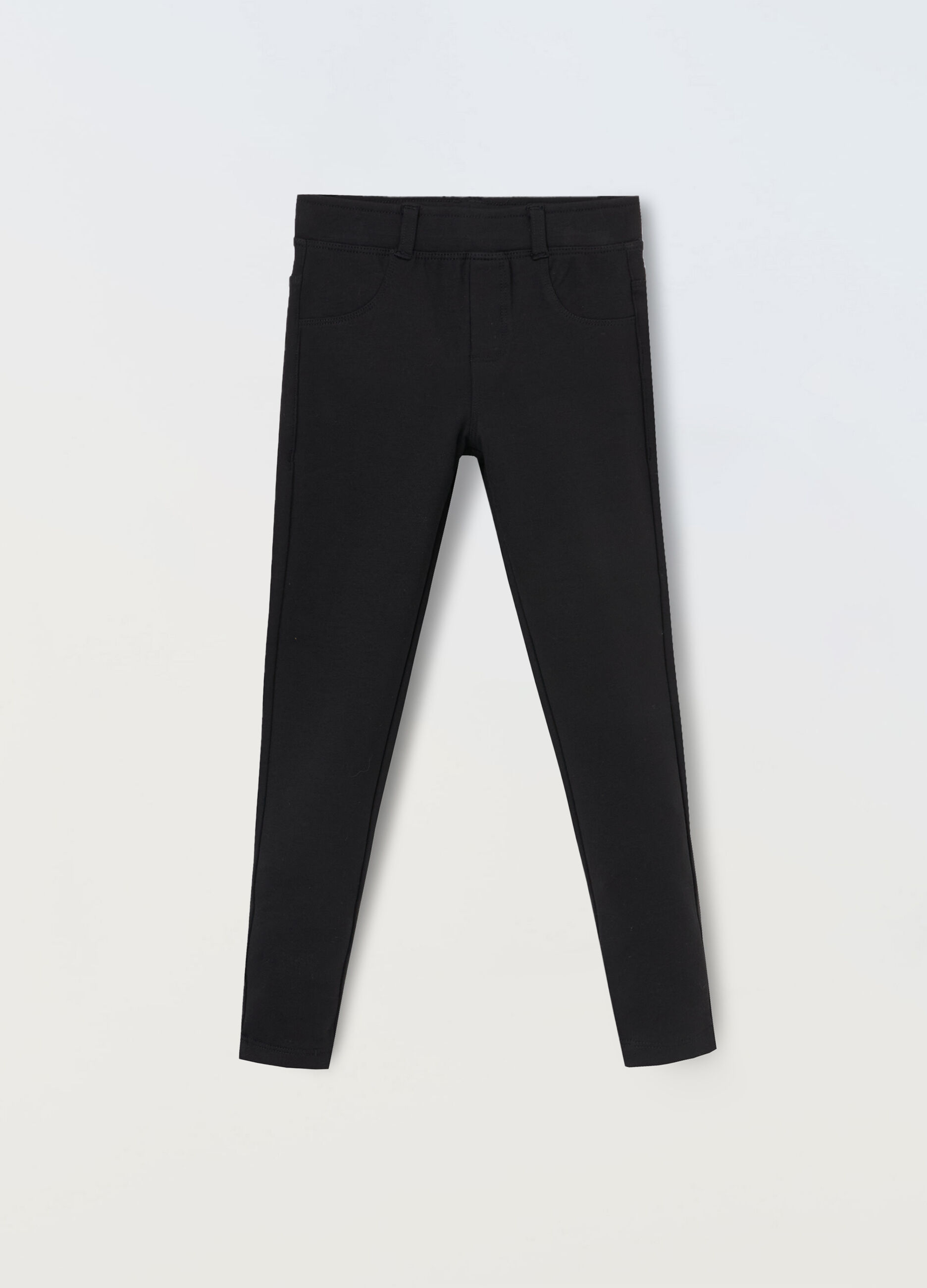 Treggings in french terry di cotone bambina_0