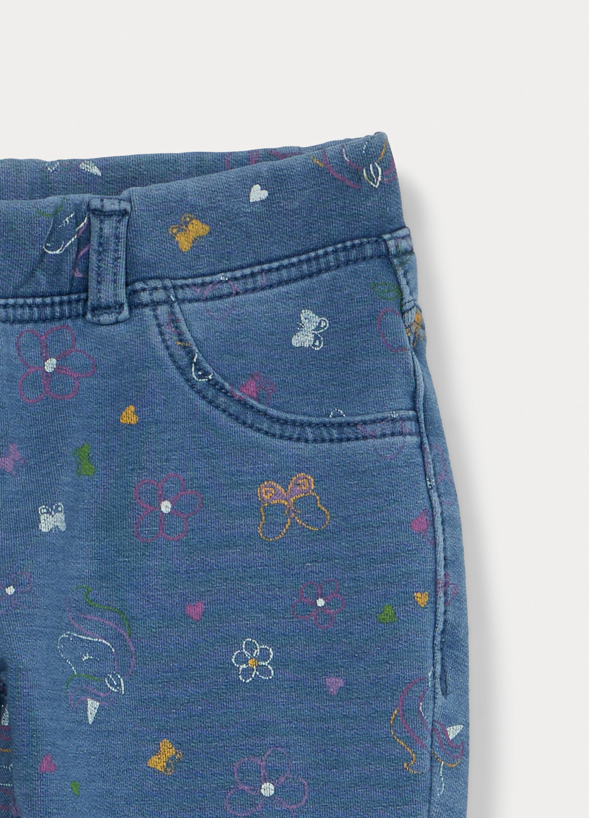 Jeggings in french terry stretch bambina_2