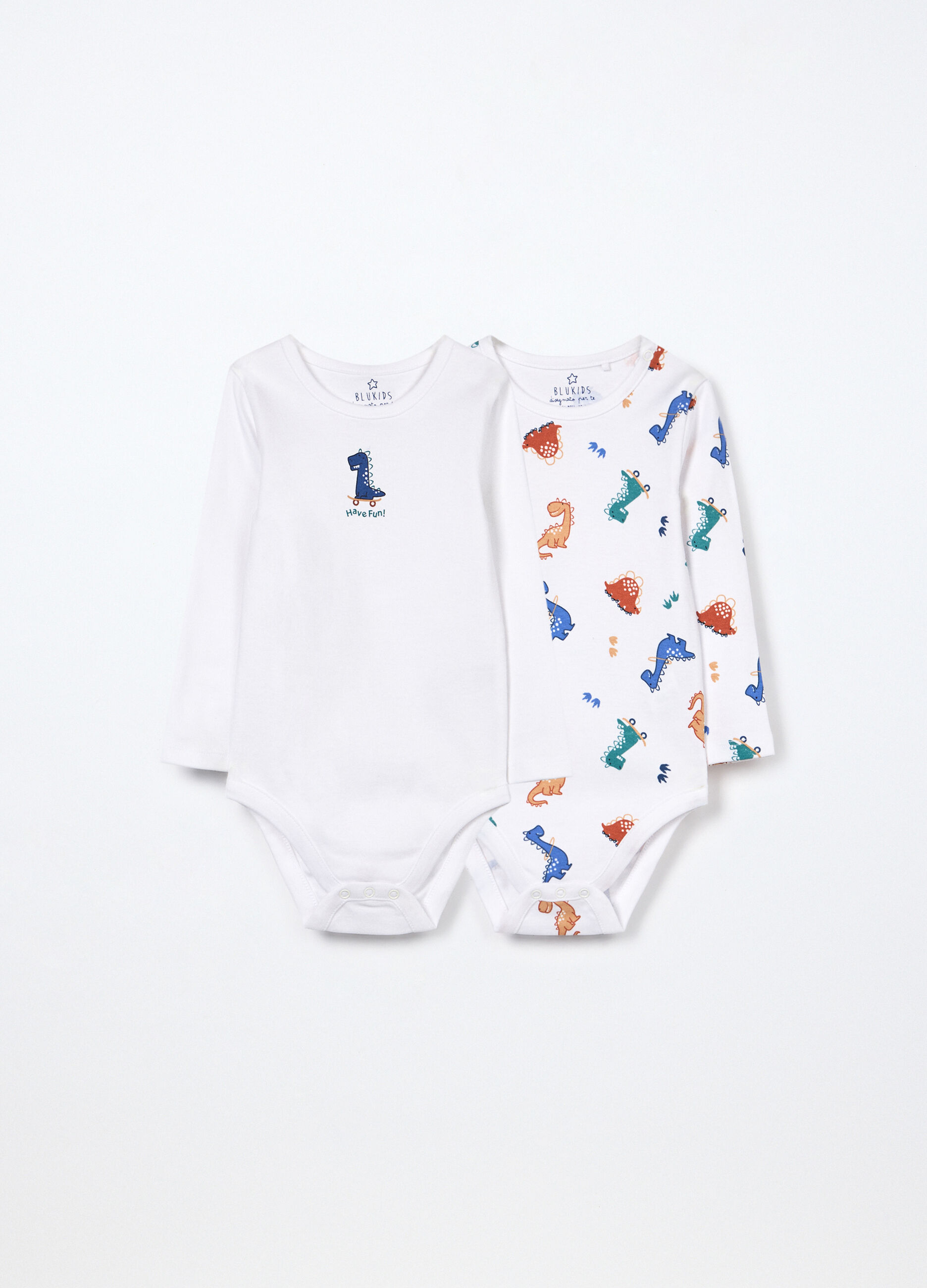 Pack 2 body in interlock di puro cotone neonata_0