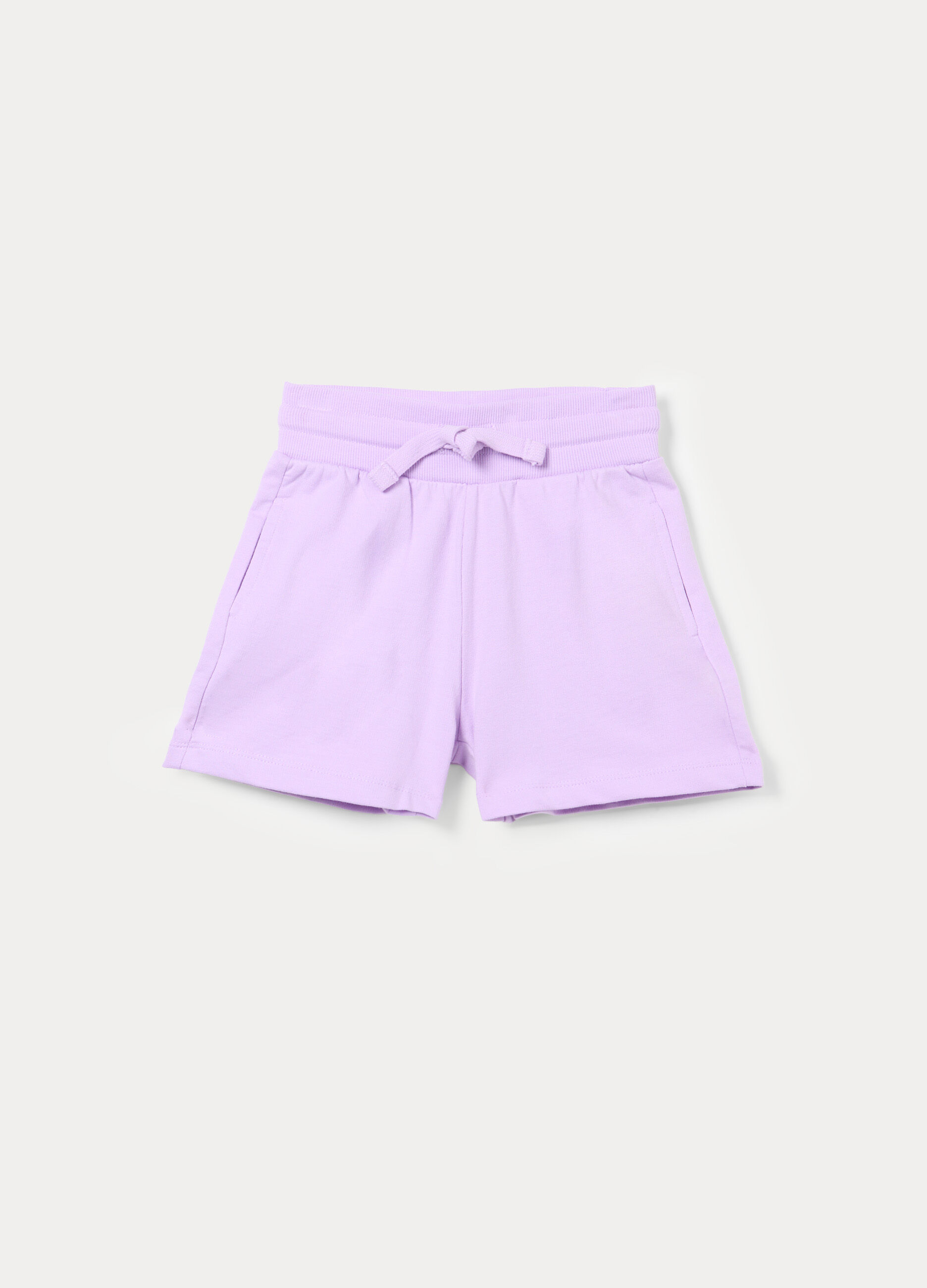Shorts in french terry di puro cotone bambina_0