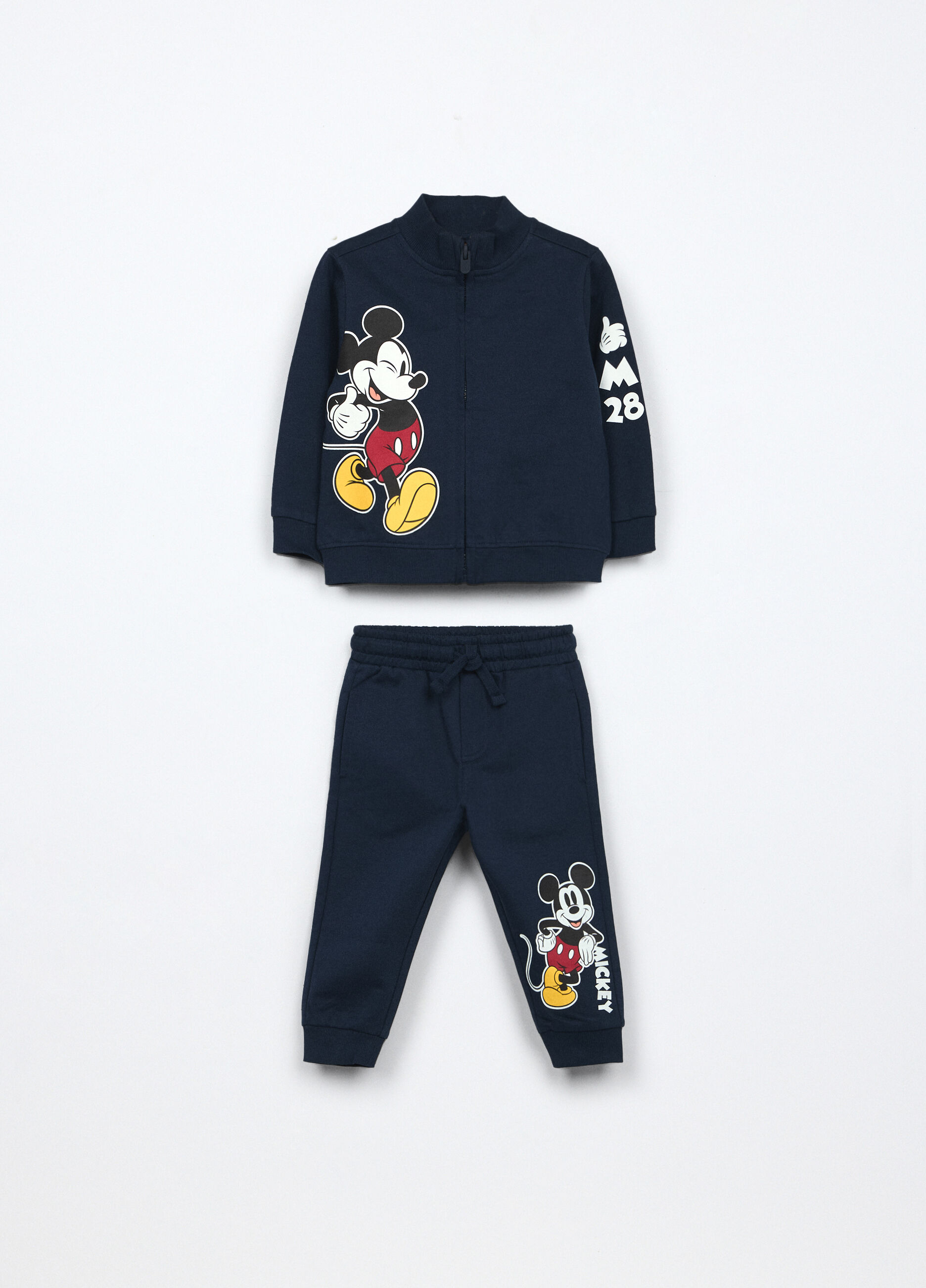 Jogging set in french terry di puro cotone neonato_0