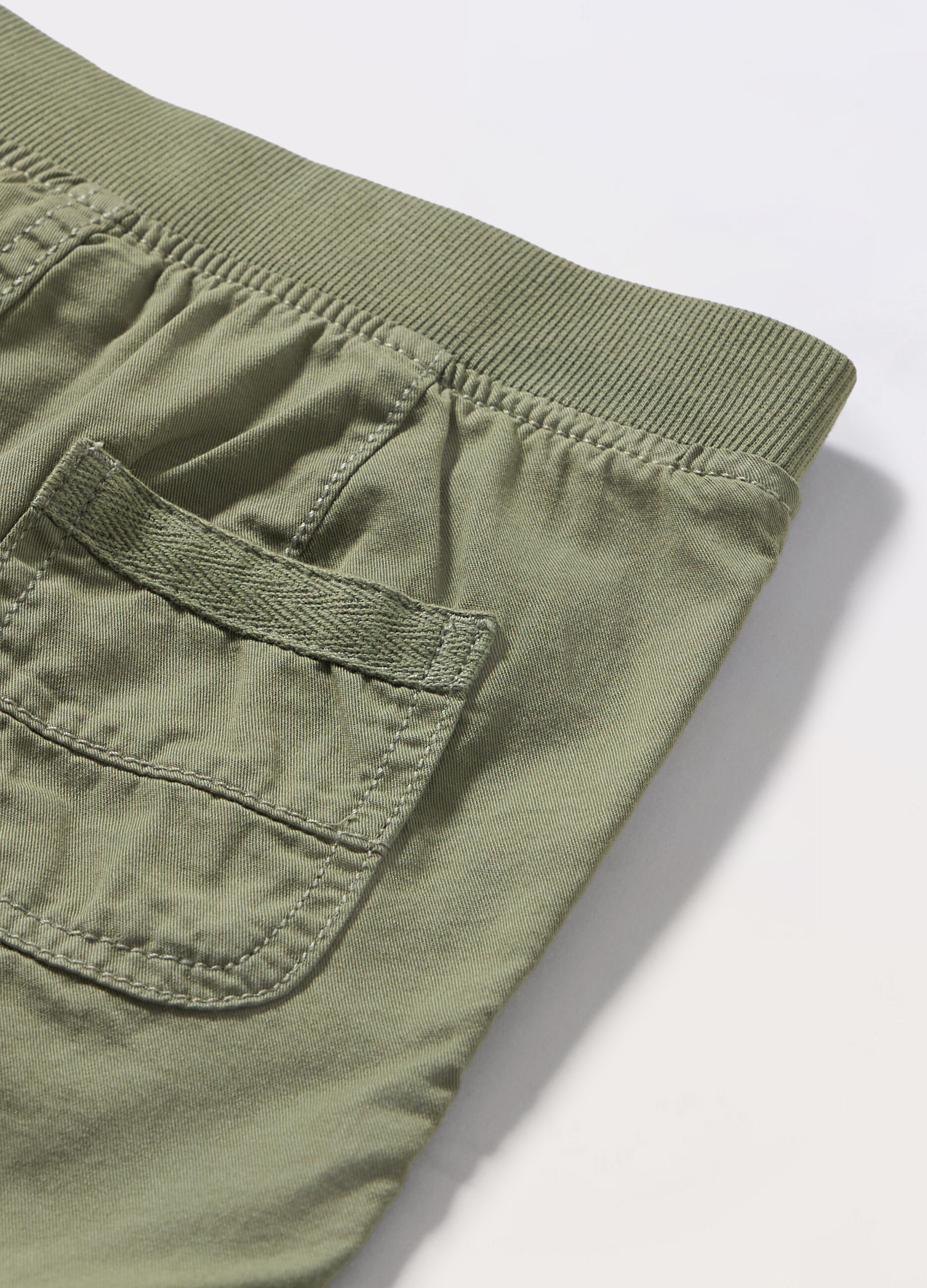 Shorts in twill di puro cotone neonato_1