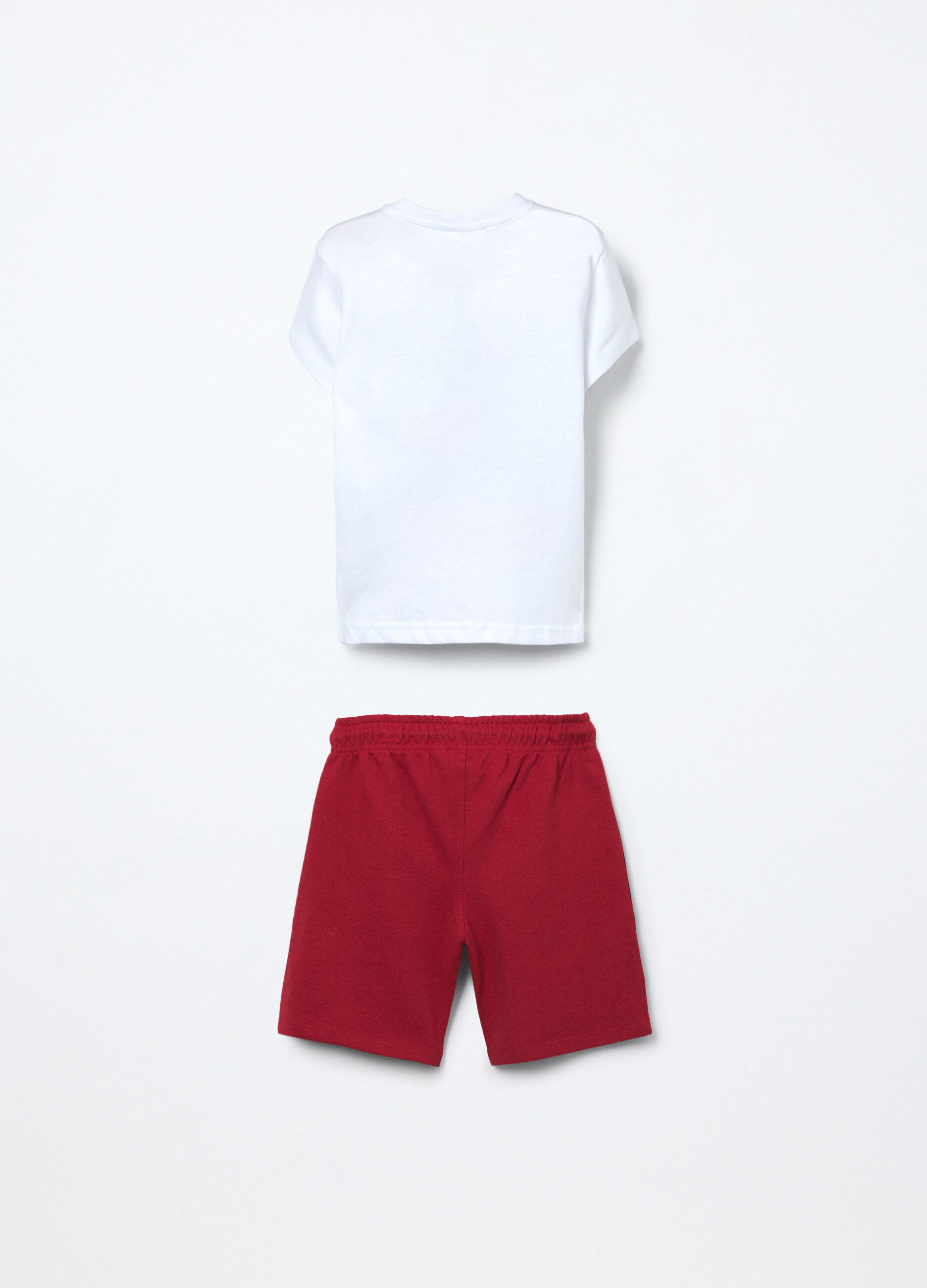 Jogging set Hot Wheels in jersey di puro cotone neonato_1