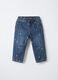 Pantaloni in denim misto cotone Balloon Fit bimba_0