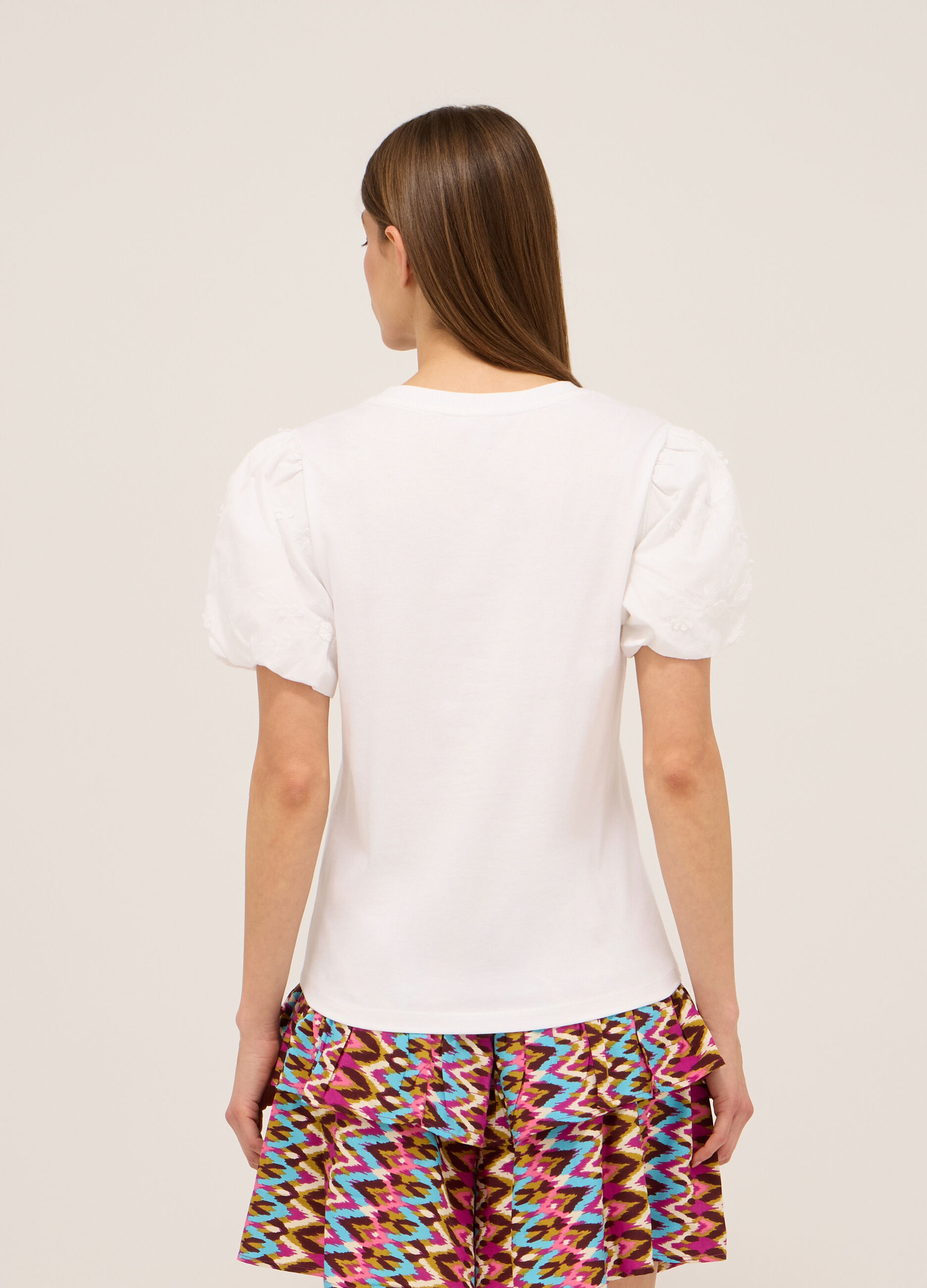 T-shirt in jersey di puro cotone donna_1