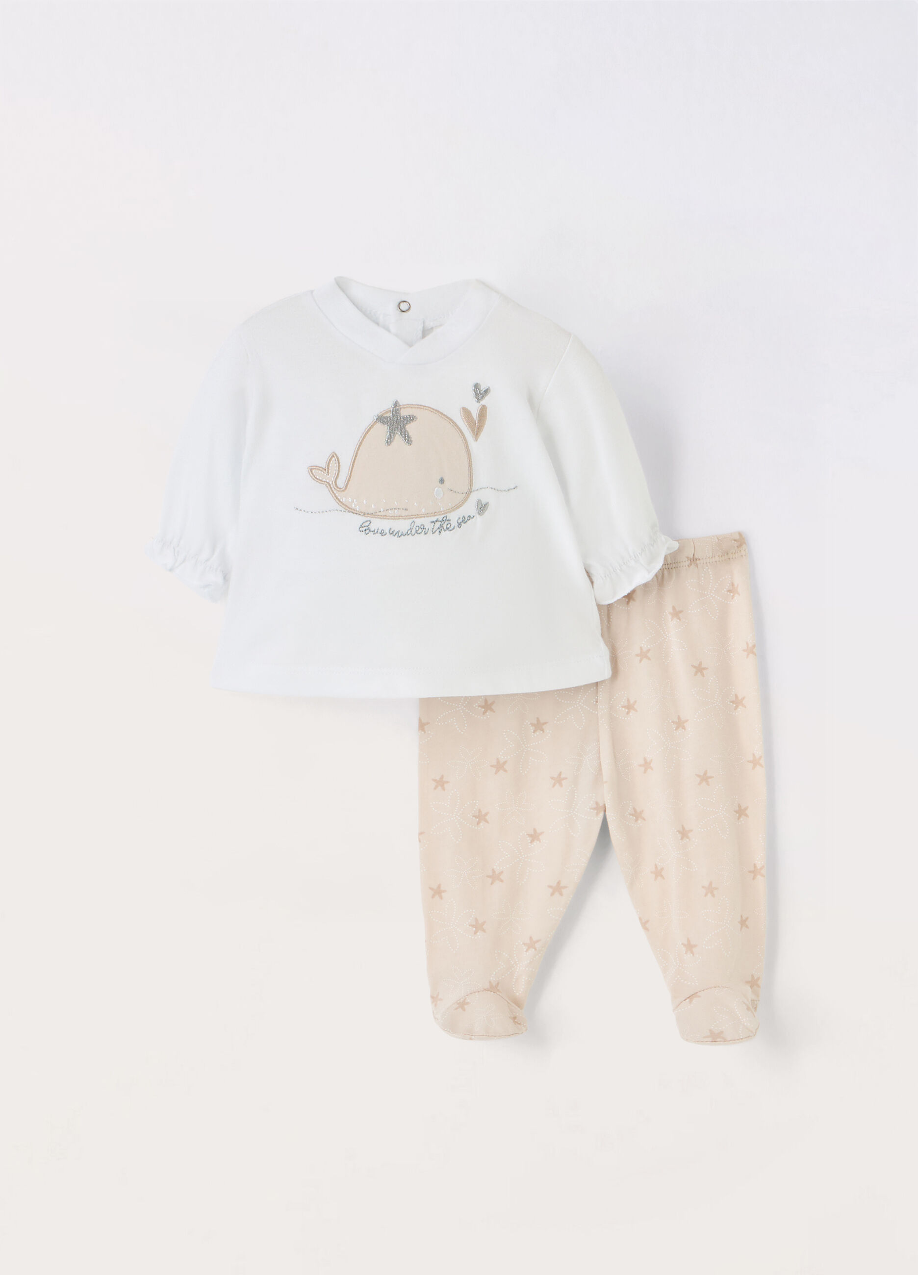 Set in jersey di puro cotone neonata _0