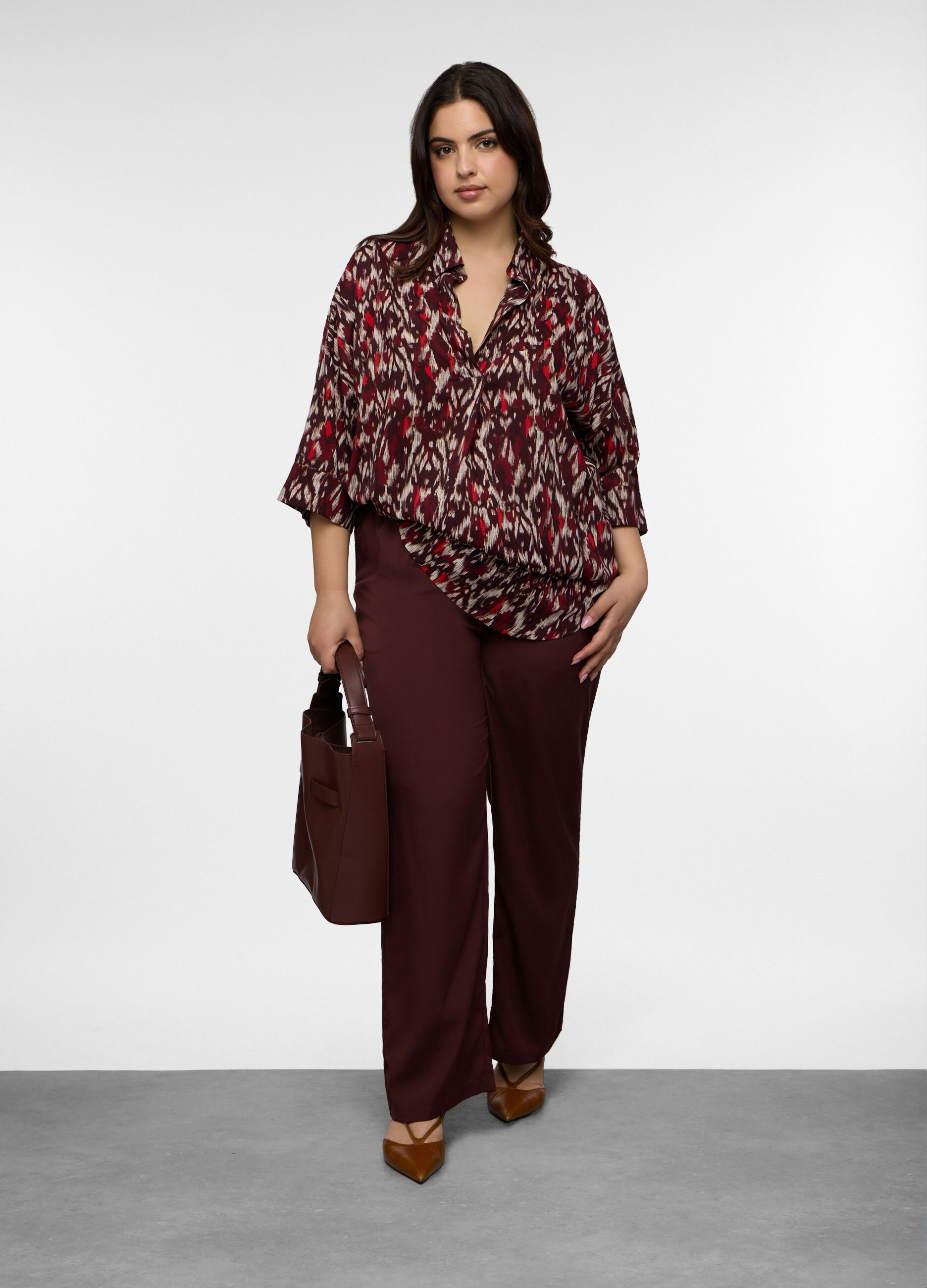 Blusa Fit Over in pura viscosa donna curvy_0