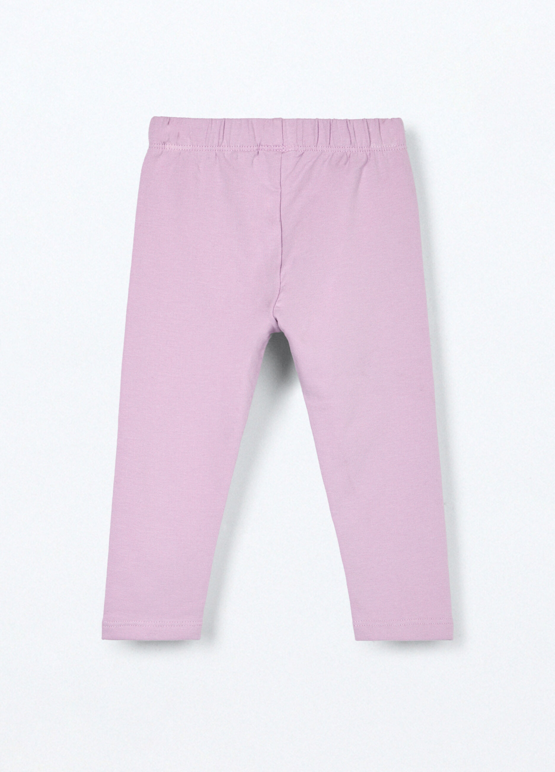 Leggings in cotone fleece stretch neonata_1