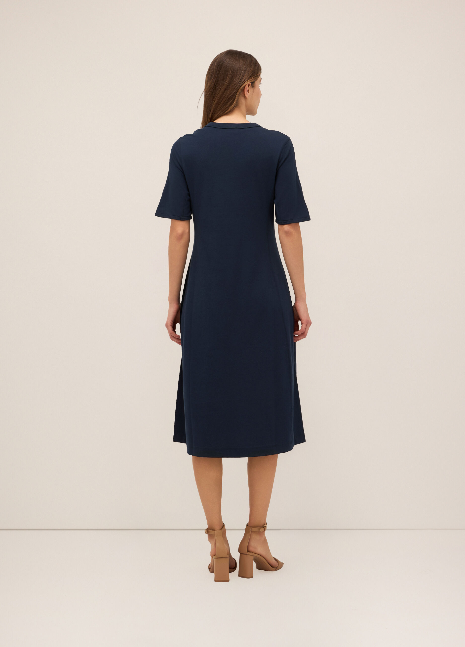 Abito in jersey di cotone stretch donna_1