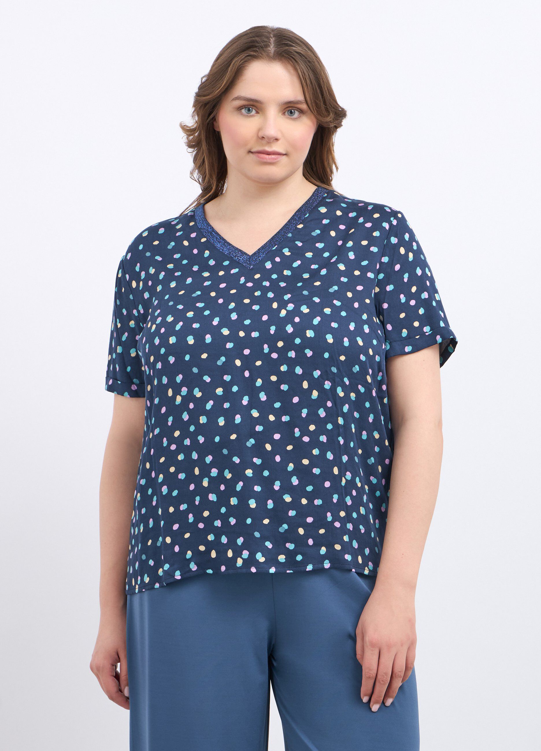 Blusa in pura viscosa donna_0