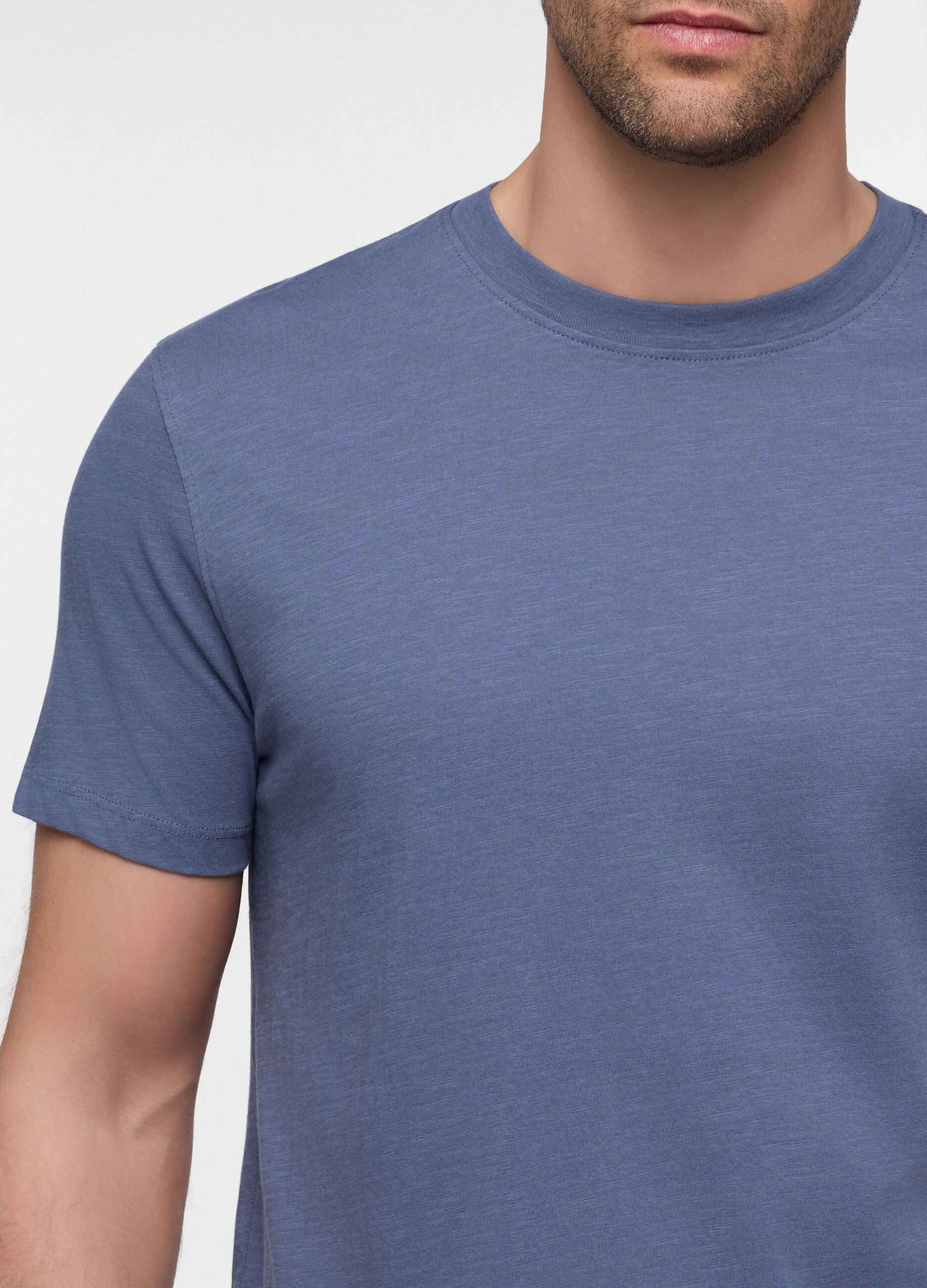 T-shirt in cotone fiammato uomo
