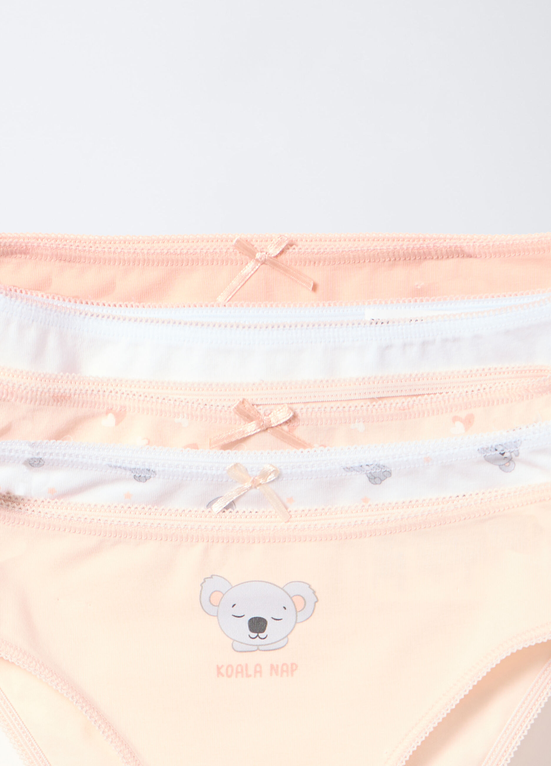 Pack 5 slip in jersey di cotone stretch bambina_1