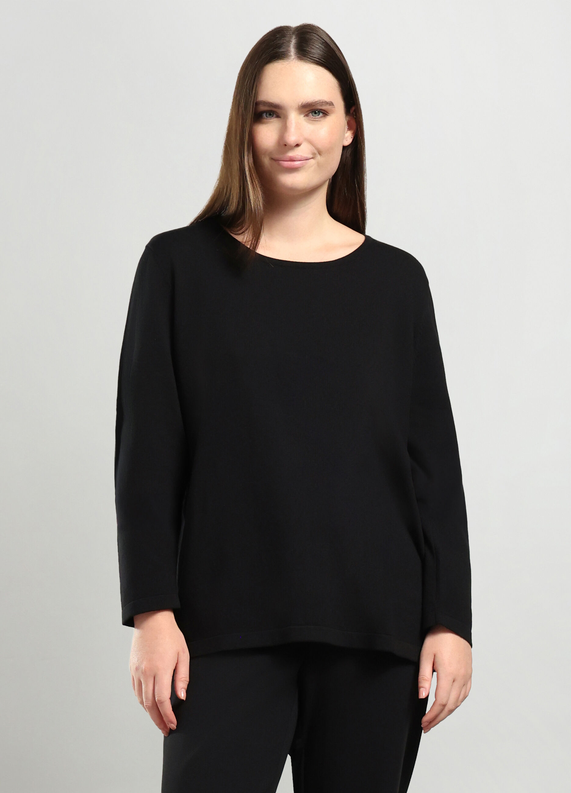 Pullover tricot misto cotone donna curvy_0