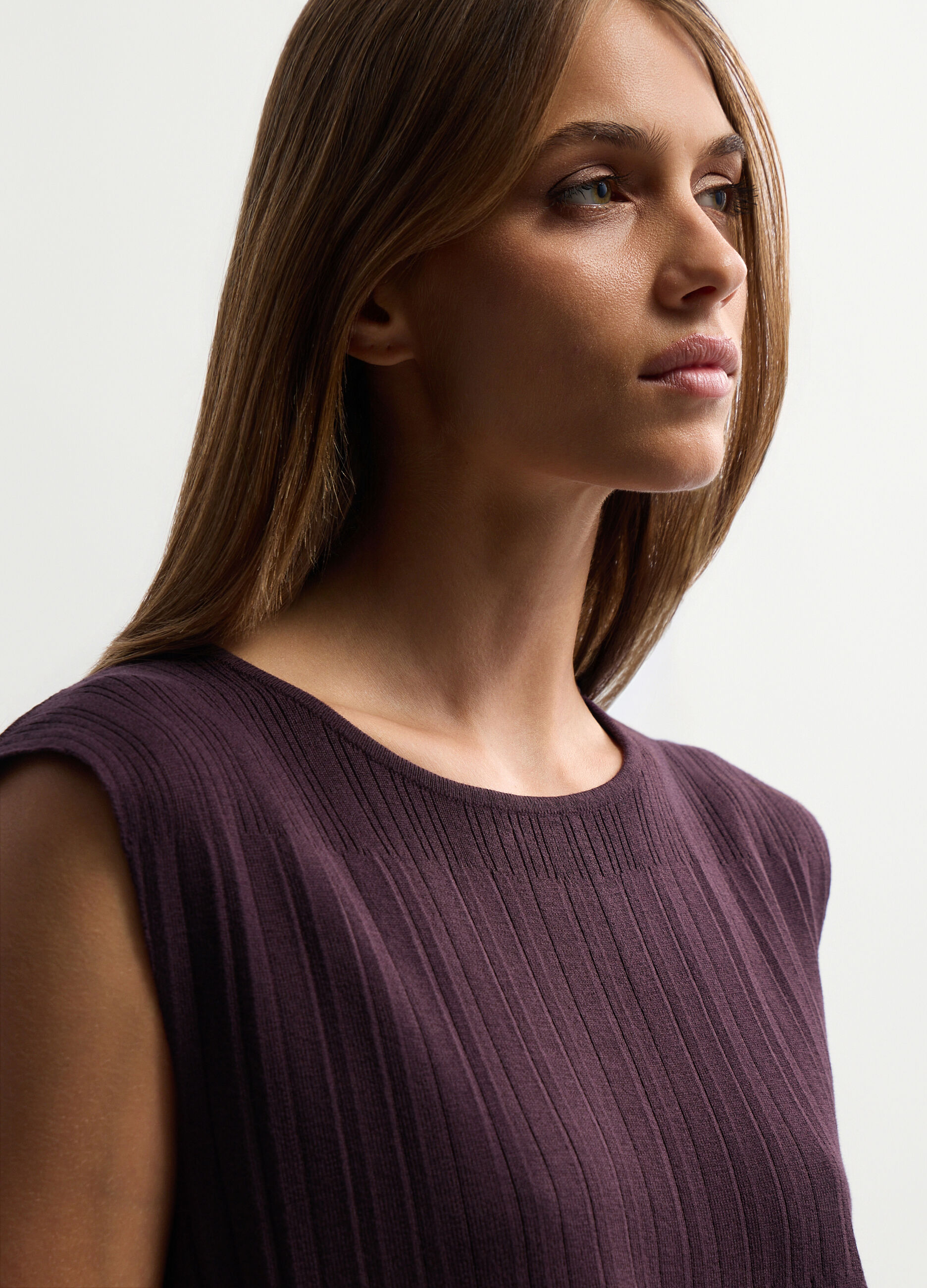Maglia girocollo rasata Fit Over donna_2