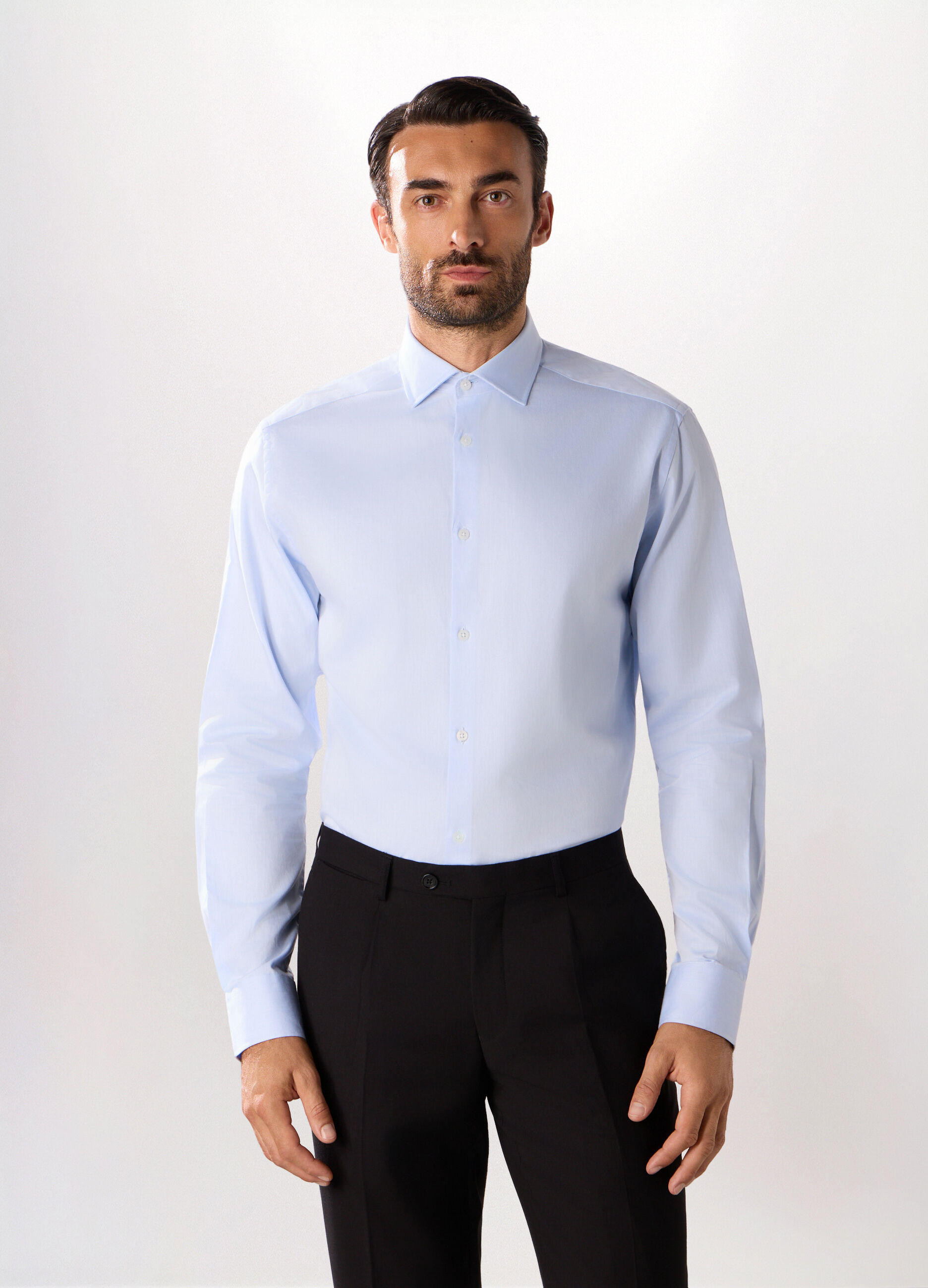 Camicia regular fit in cotone uomo_0