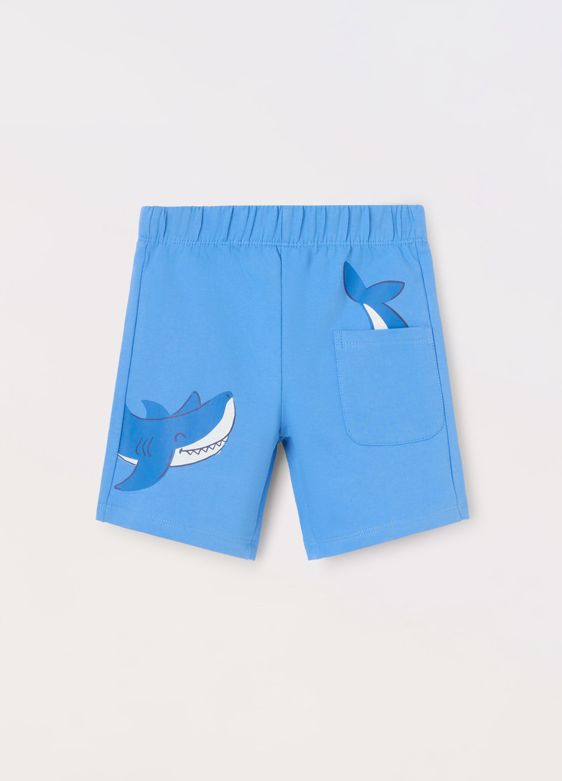 Shorts in french terry di puro cotone neonato_0