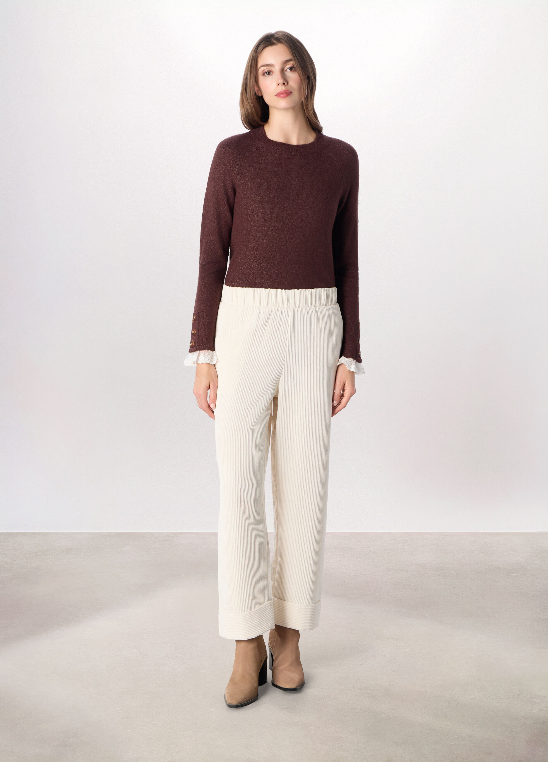 Pantaloni in velluto a coste donna_0