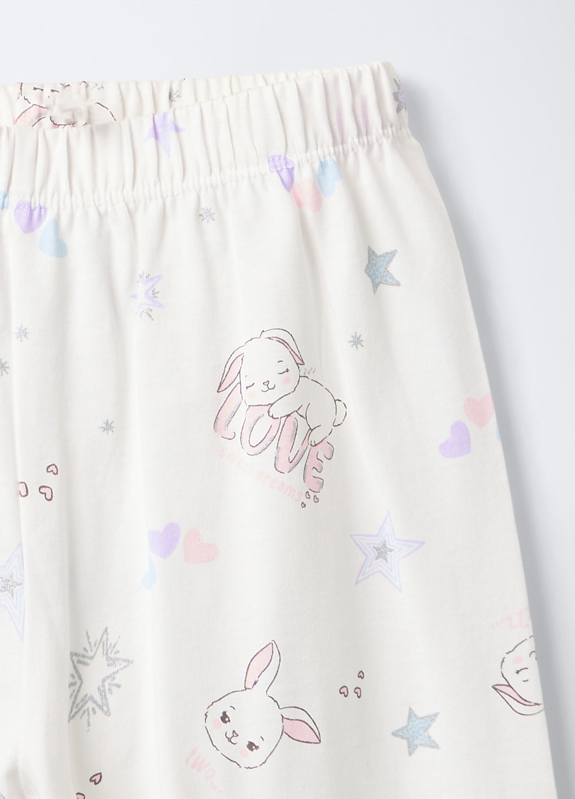 Set pigiama lungo in jersey di puro cotone bambina_3