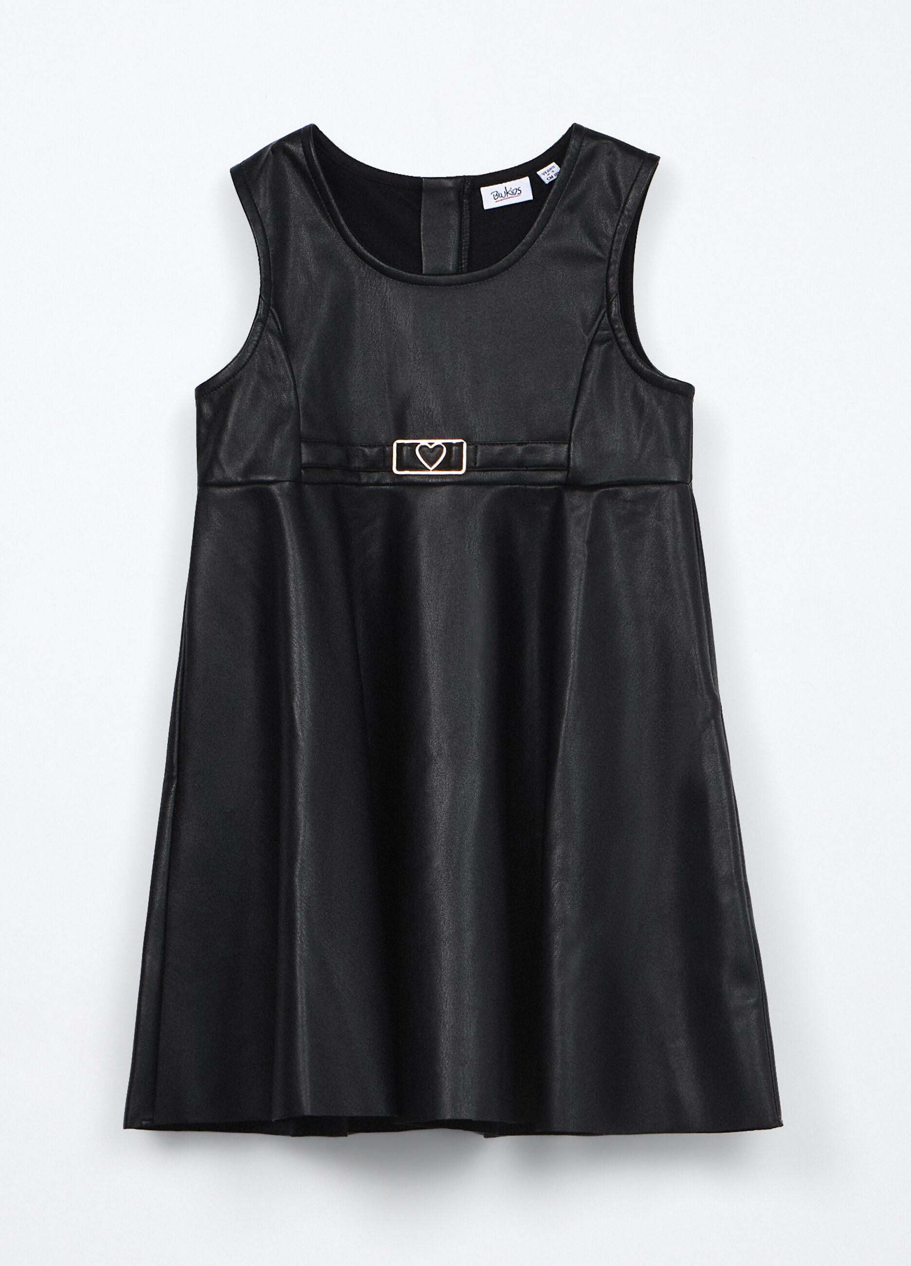 Vestito in eco pelle bambina_0