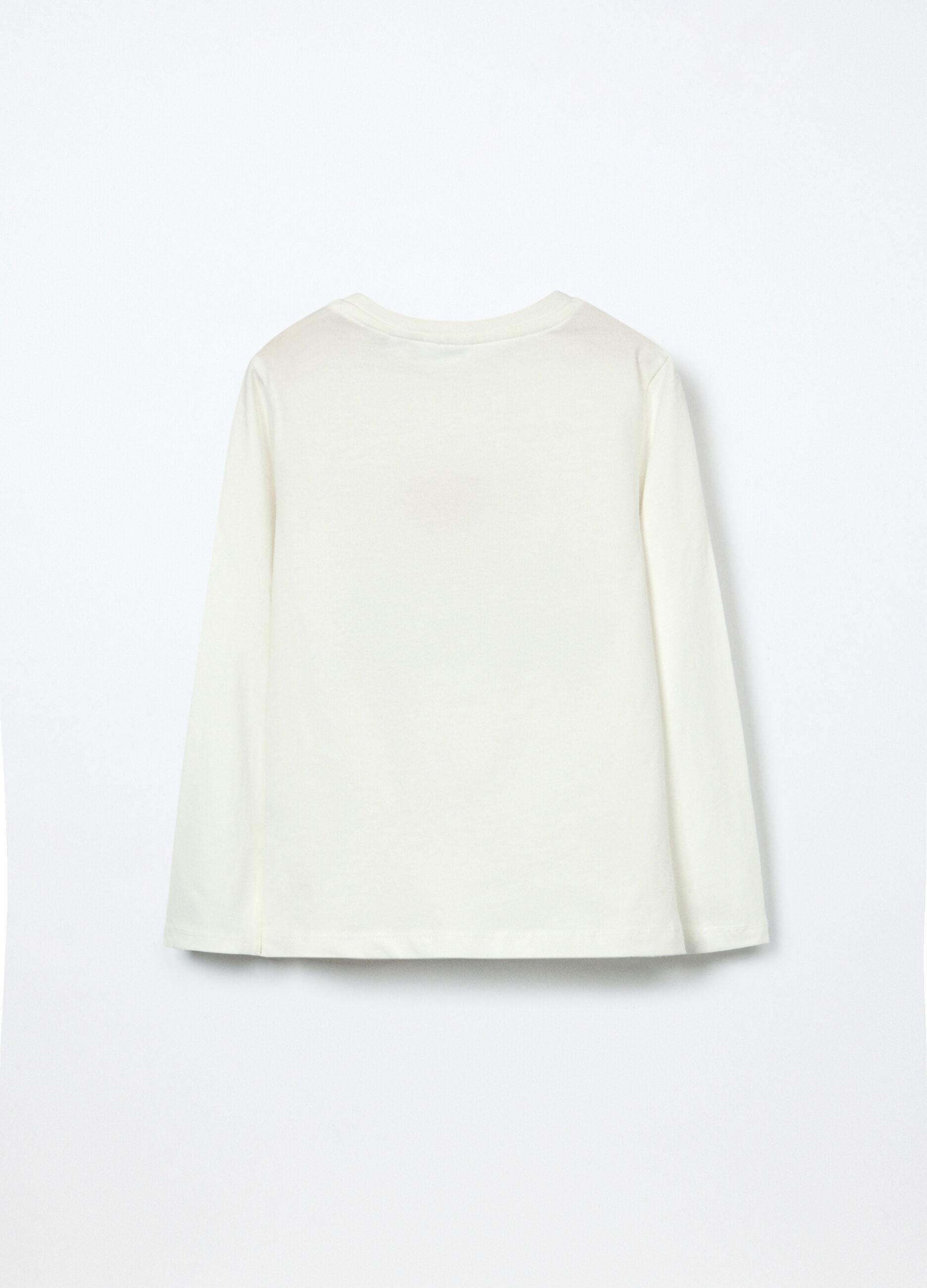 T-shirt in jersey di cotone stretch bambina_1
