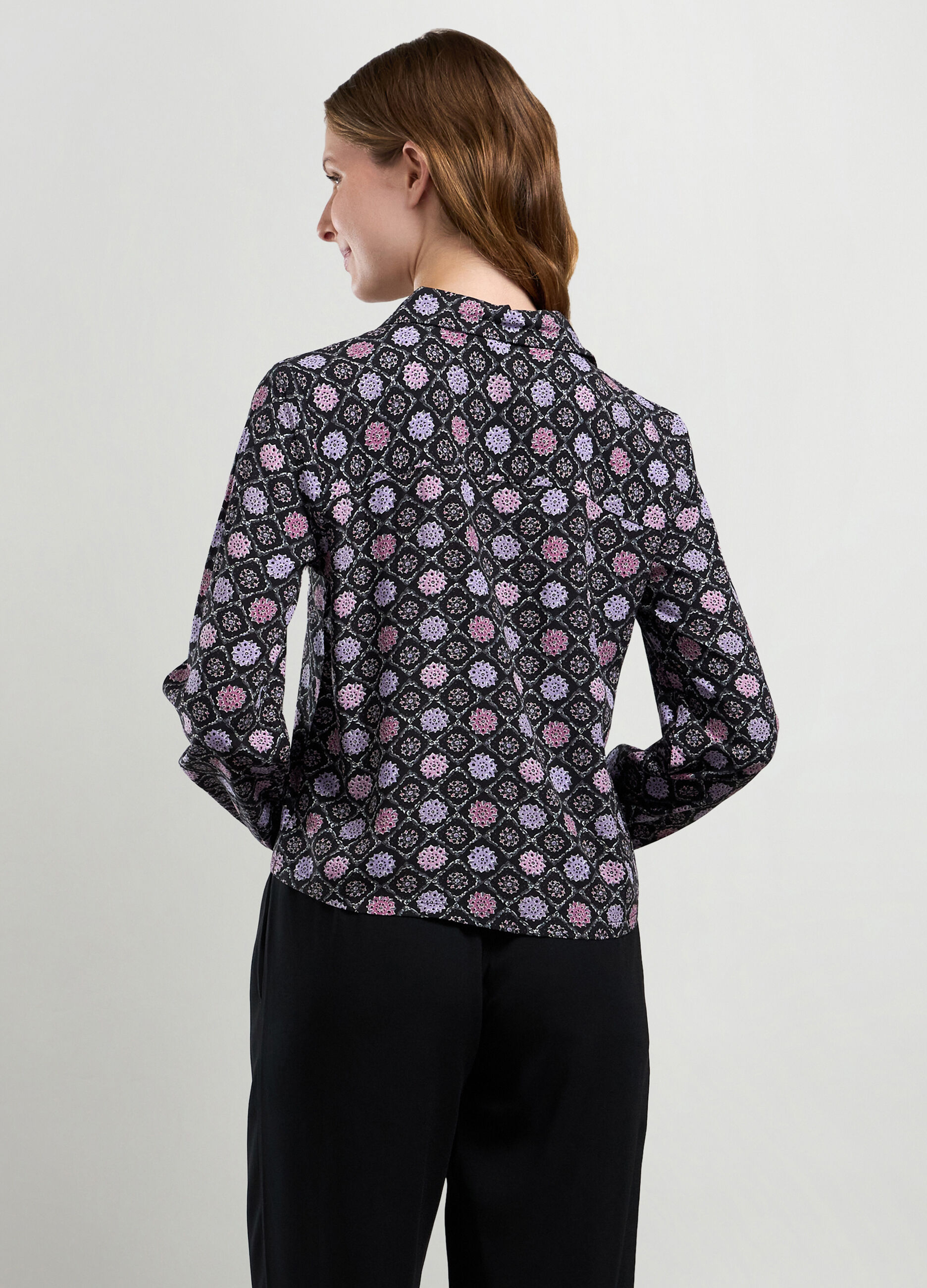 Blusa in pura viscosa con stampa donna_1