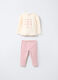 Jogging set fitted in jersey di cotone stretch bimba_0