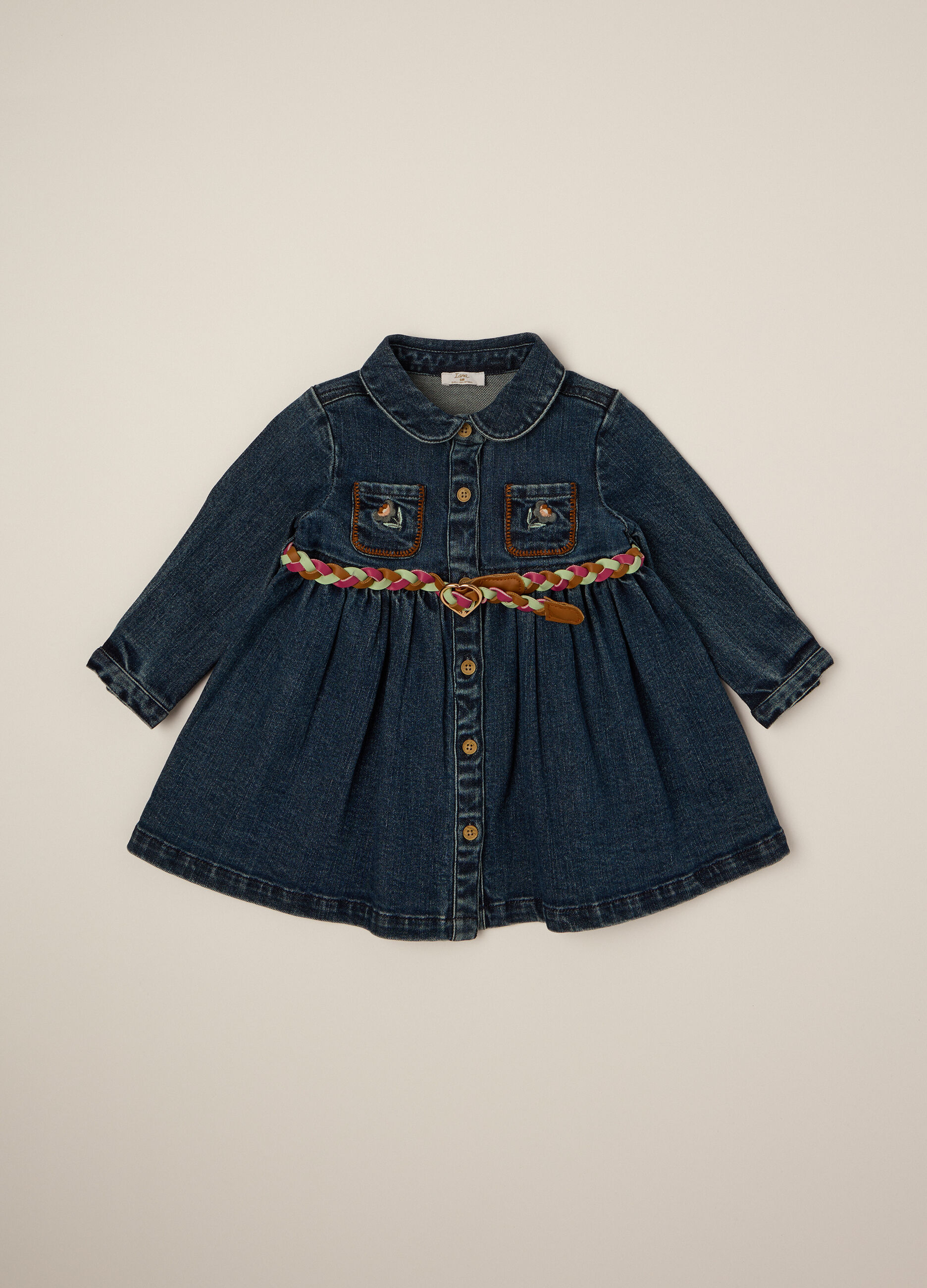 Abito denim elasticizzato per bambina_1