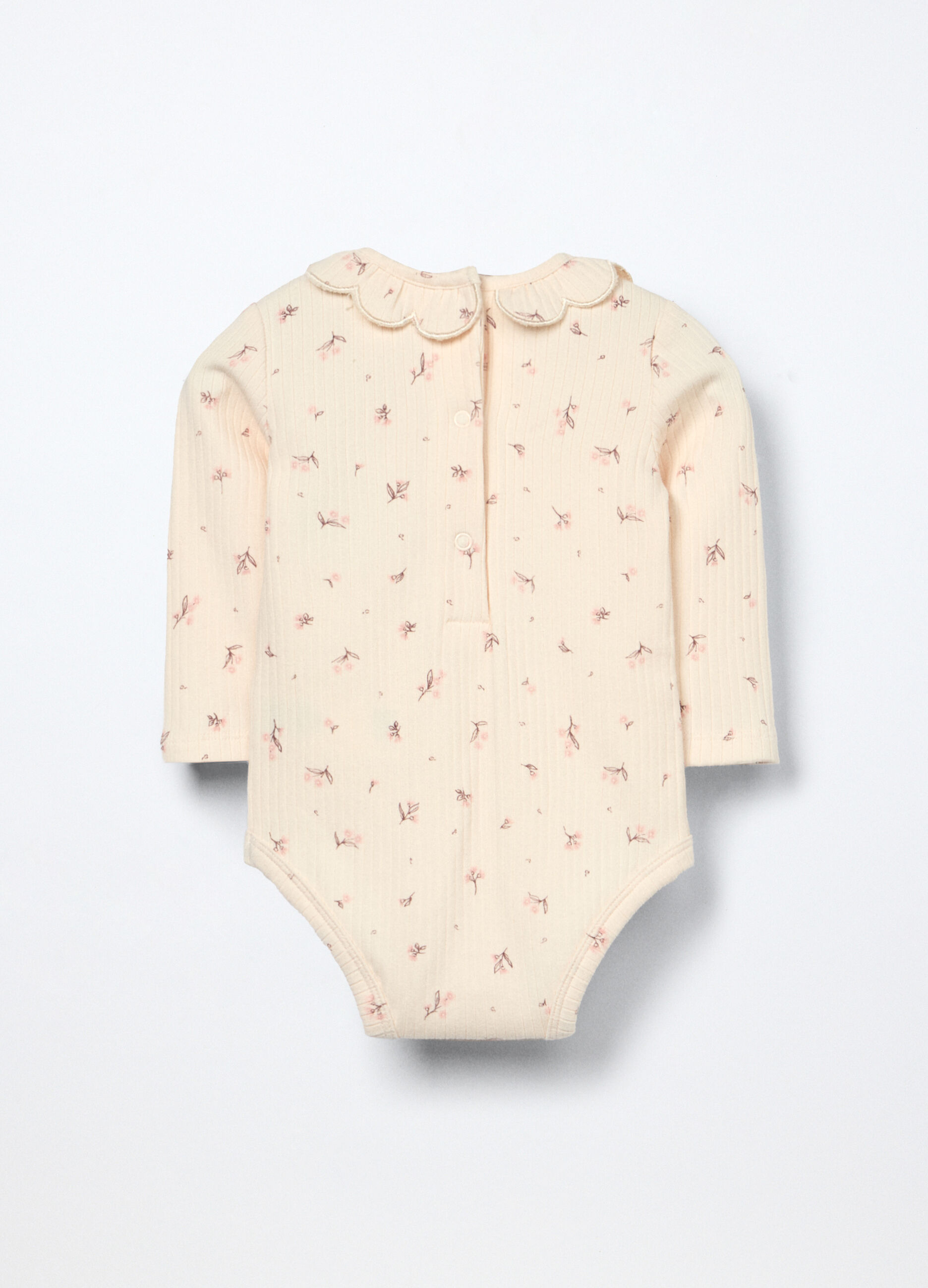 Body in costina di cotone stretch neonata_1