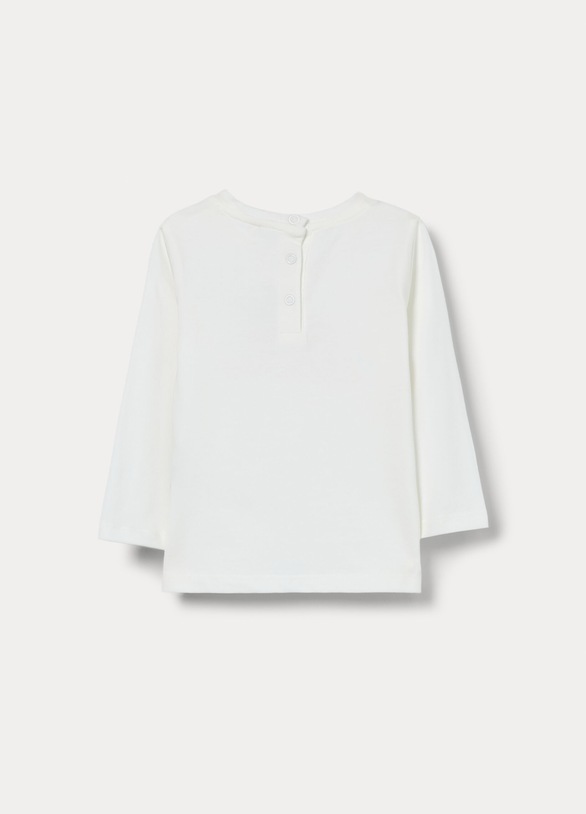 T-shirt in jersey di cotone stretch neonata_1