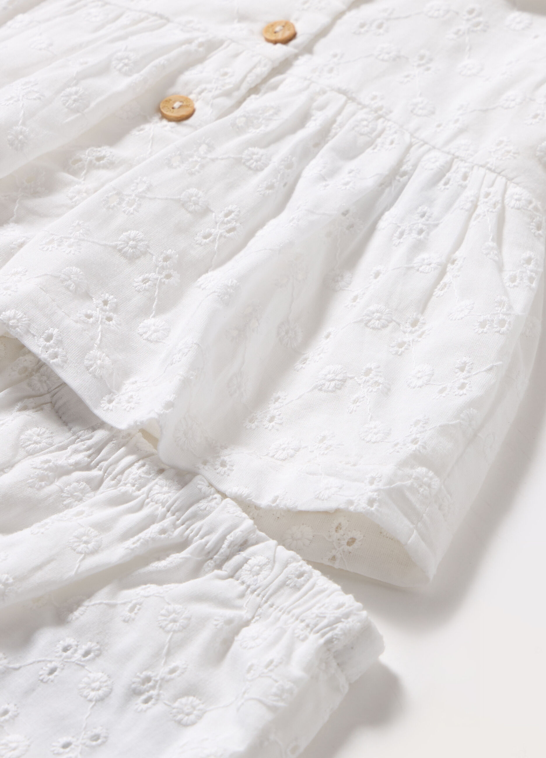 Set vestito + culotte in puro cotone sangallo neonata_1